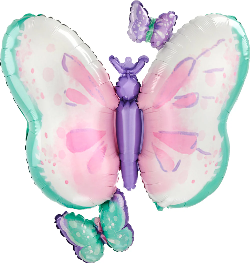 29" SuperShape Flutters Butterfly Foil Balloon