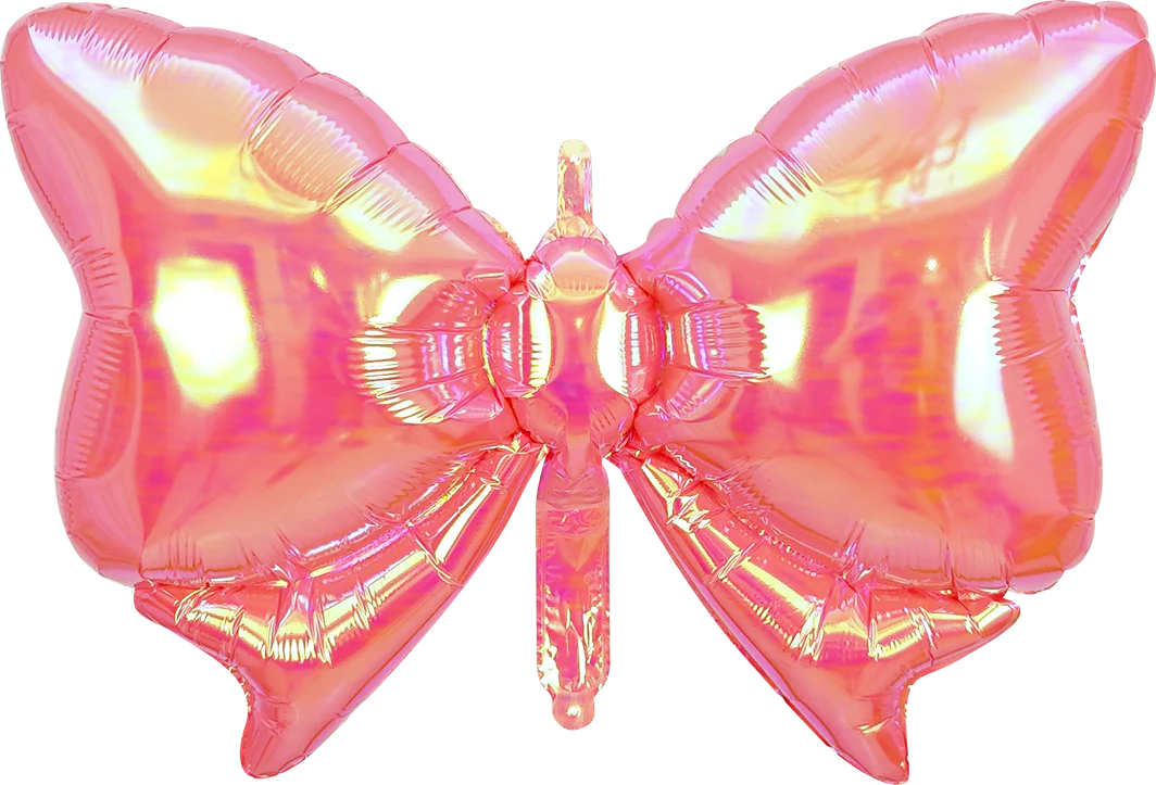 29" Airfill Only Iridescent Pink Bowknot Balloon