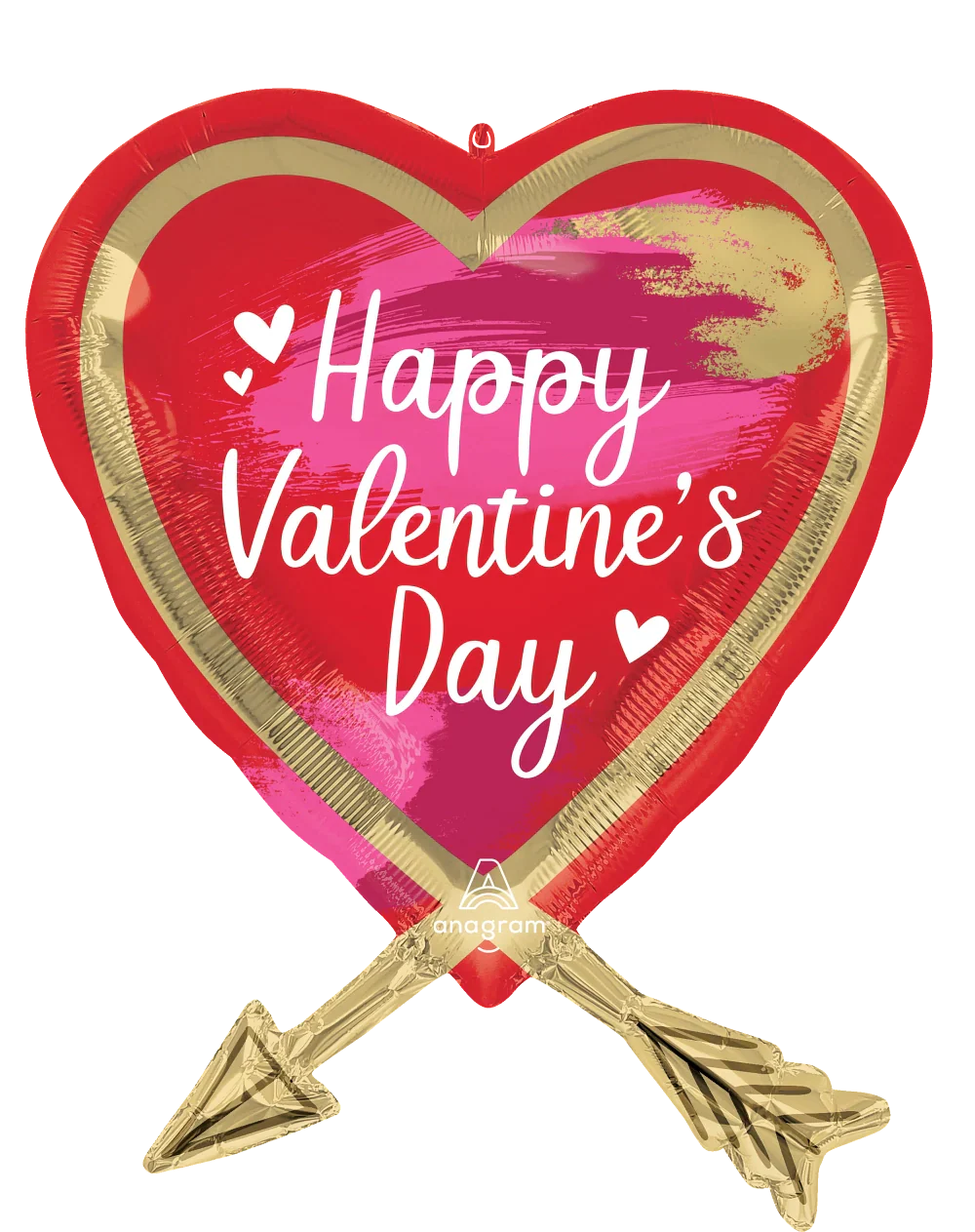 29" Jumbo Happy Valentines Day Artistic Touch Arrow Foil Balloon