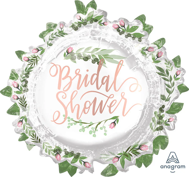 30" Jumbo Love & Leaves Bridal Shower Foil Balloon