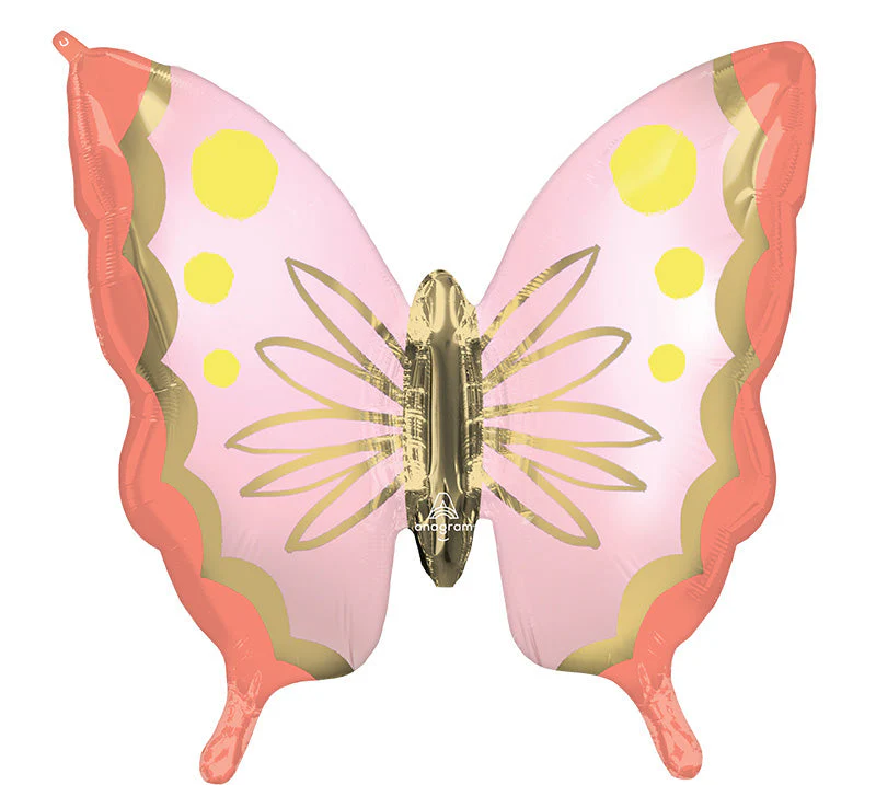 30" Jumbo Supershape Soulful Blossoms Butterfly Foil Balloon