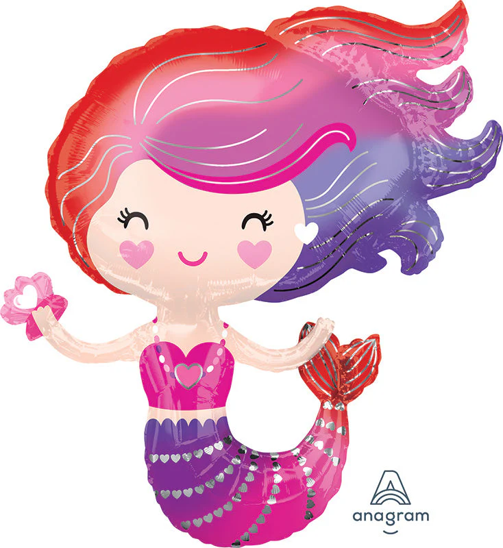 30" Lovely Mermaid SuperShape Foil Balloon