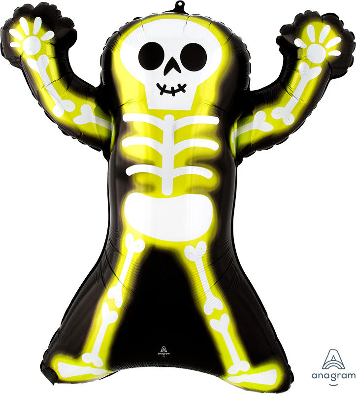 30" SuperShape Neon Skelly Foil Balloon