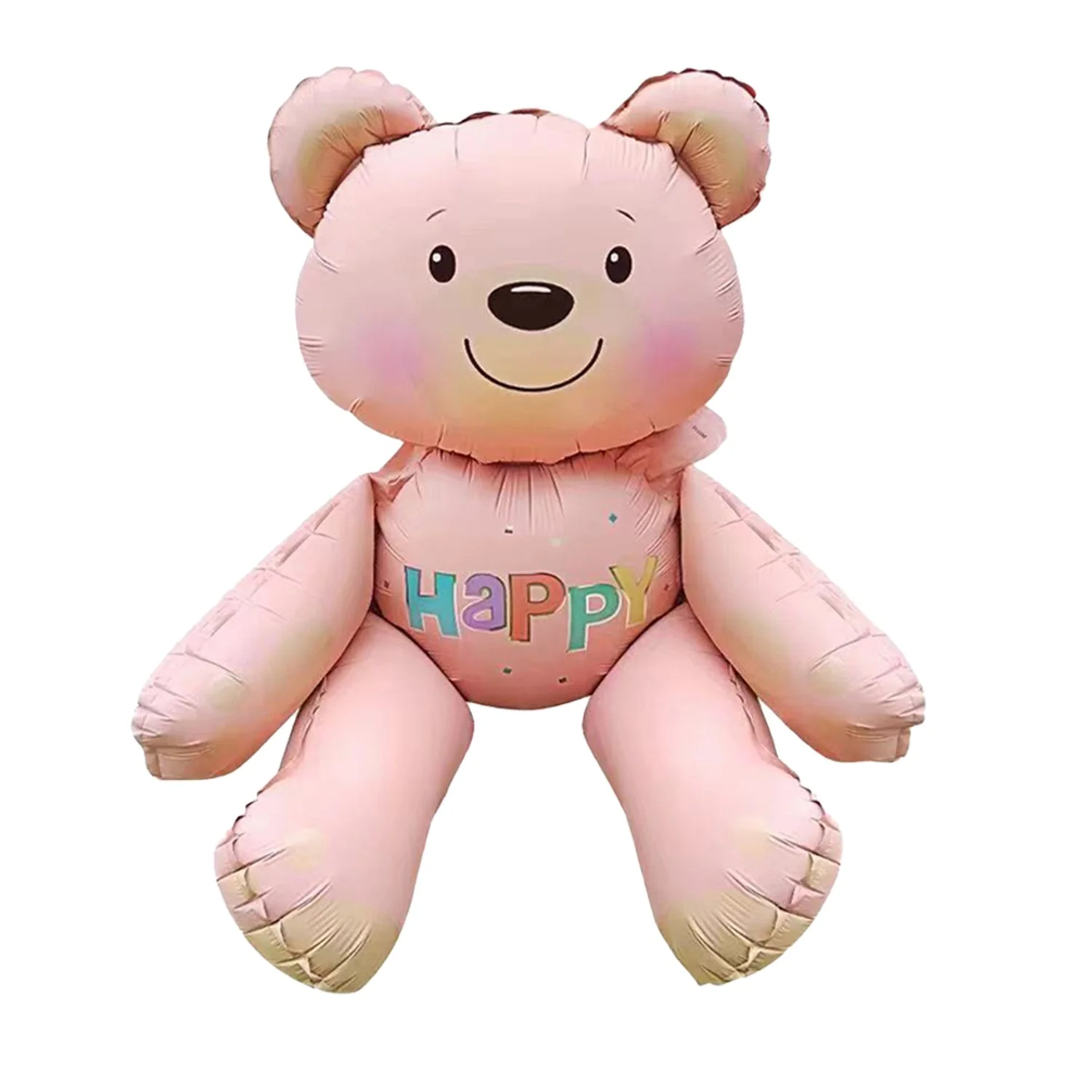 30" Airfill Only Matte Happy Sitting Bear Pink