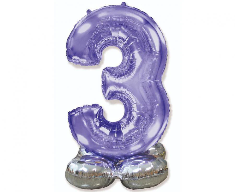30" Foil Balloon Base or Balloon Holder Silver - Image 2