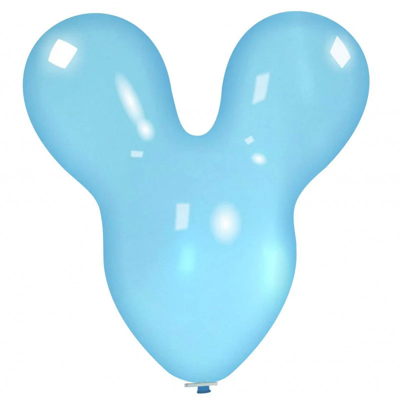 30" Mouse Cattex Brand Crystal Blue Latex Balloons