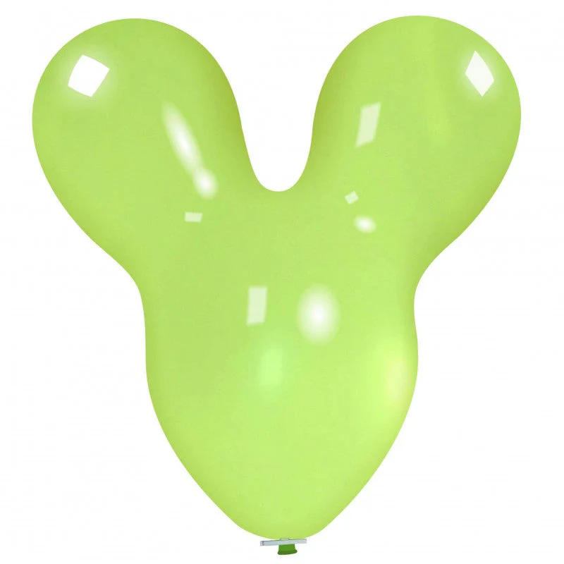 30" Mouse Cattex Brand Crystal Green Latex Balloons