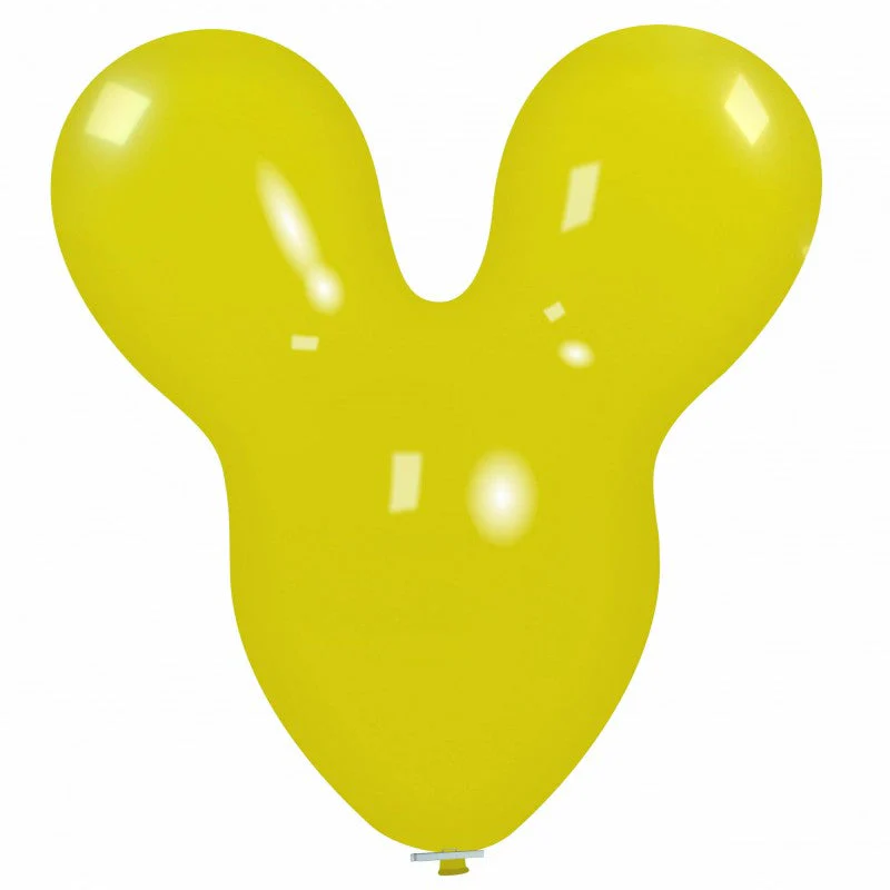 30" Mouse Cattex Brand Standard Yellow Latex Balloons