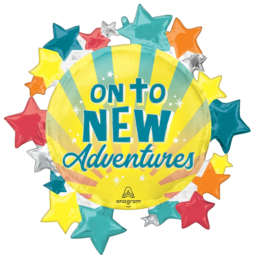 30" SuperShape On To New Adventures Foil Balloon