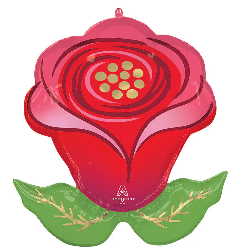 30" SuperShape Sending Flowers Rose Foil Balloon
