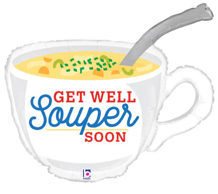 31" Foil Shape Get Well Soup Balloon
