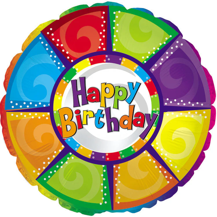 31" Happy Birthday Colourful Pieces Packaged Balloon