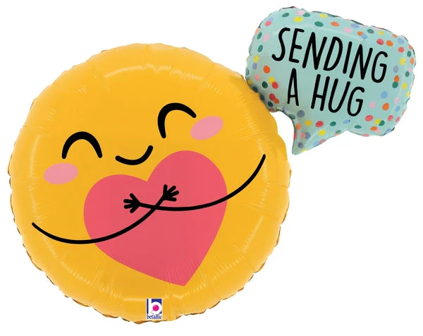 31" Shape Smiley Hug Foil Balloon