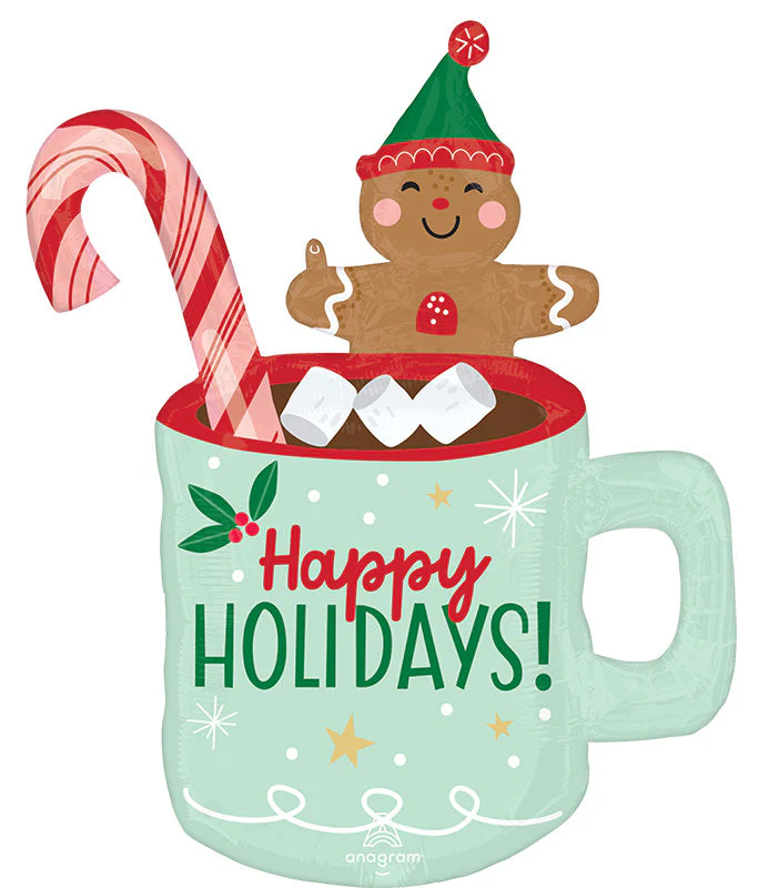 31" SuperShape Holiday Christmints Mug Foil Balloon