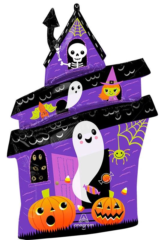 32" Halloween Haunted House SuperShape Foil Balloon