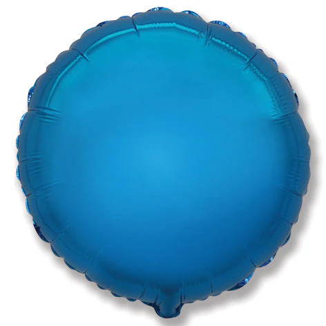 32" Jumbo Metallic Blue Circle Foil Balloon