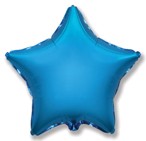 32" Jumbo Metallic Blue Star Foil Balloon