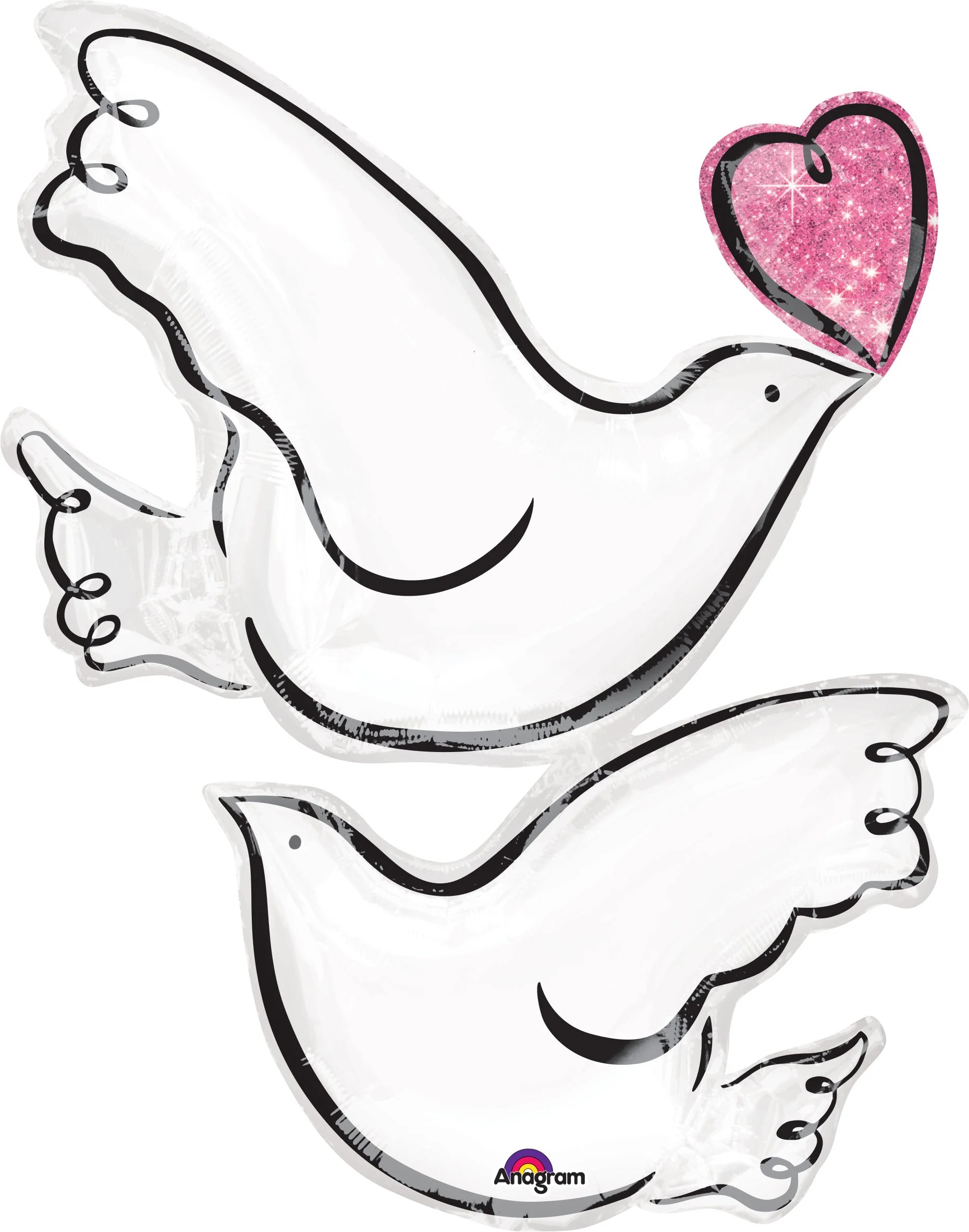 32" Wedding Doves Balloon