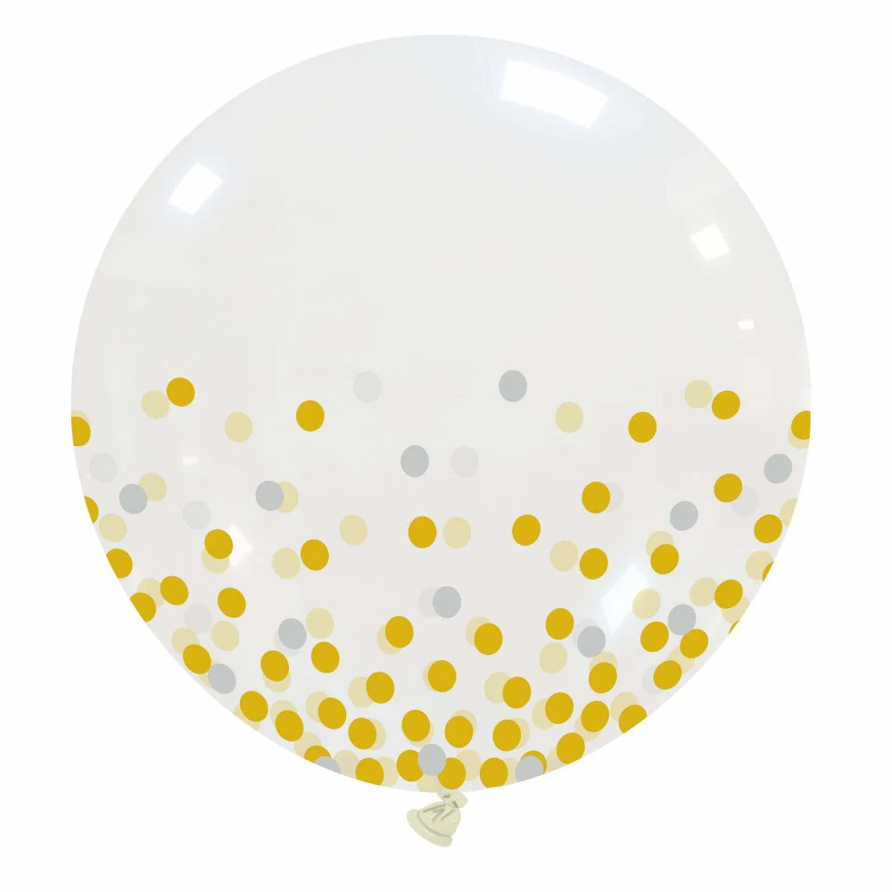 32" Confetti Boom All Around (1 Per Bag) Cattex Brand Printed Latex Balloons
