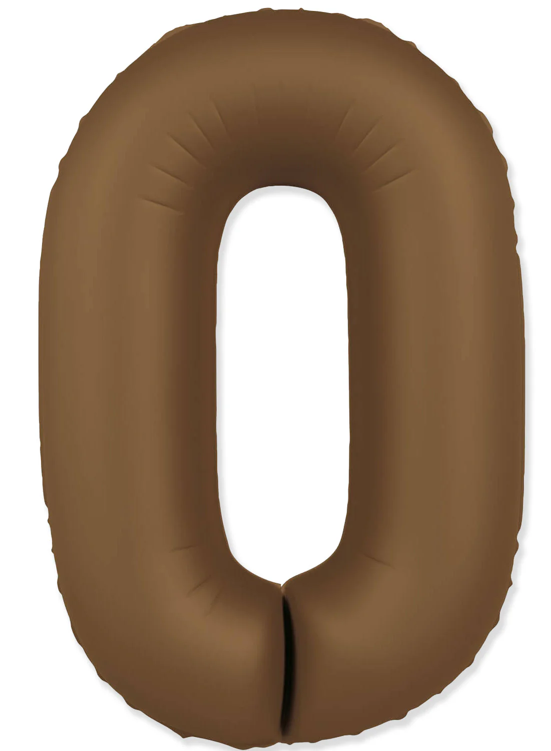 32" Inflated (40" Uninflated Approx) Number "0" Slimmer Design Matte Chocolate Brown Brand Flexmetal