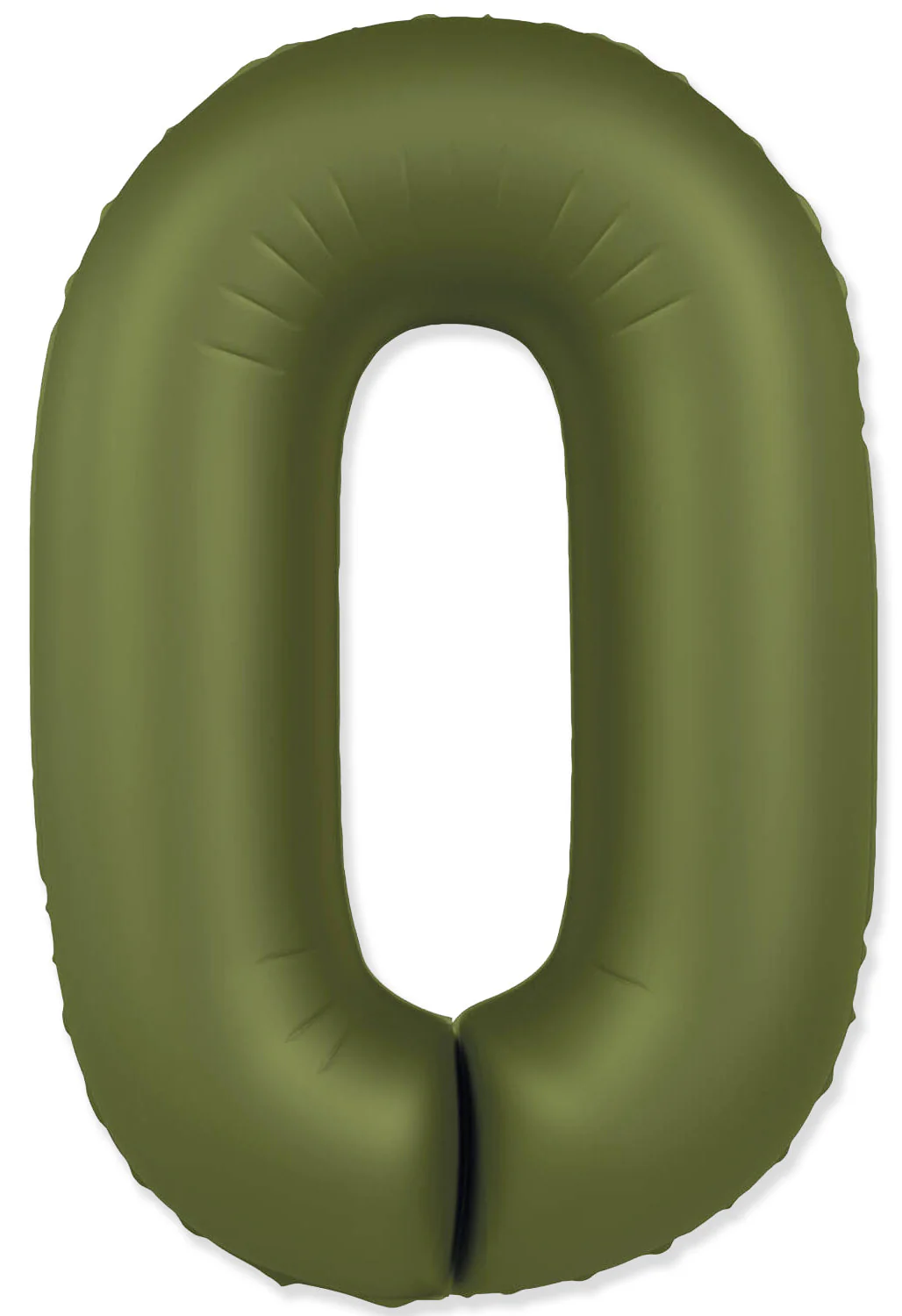 32" Inflated (40" Uninflated Approx) Number "0" Slimmer Design Matte Olive Green Brand Flexmetal