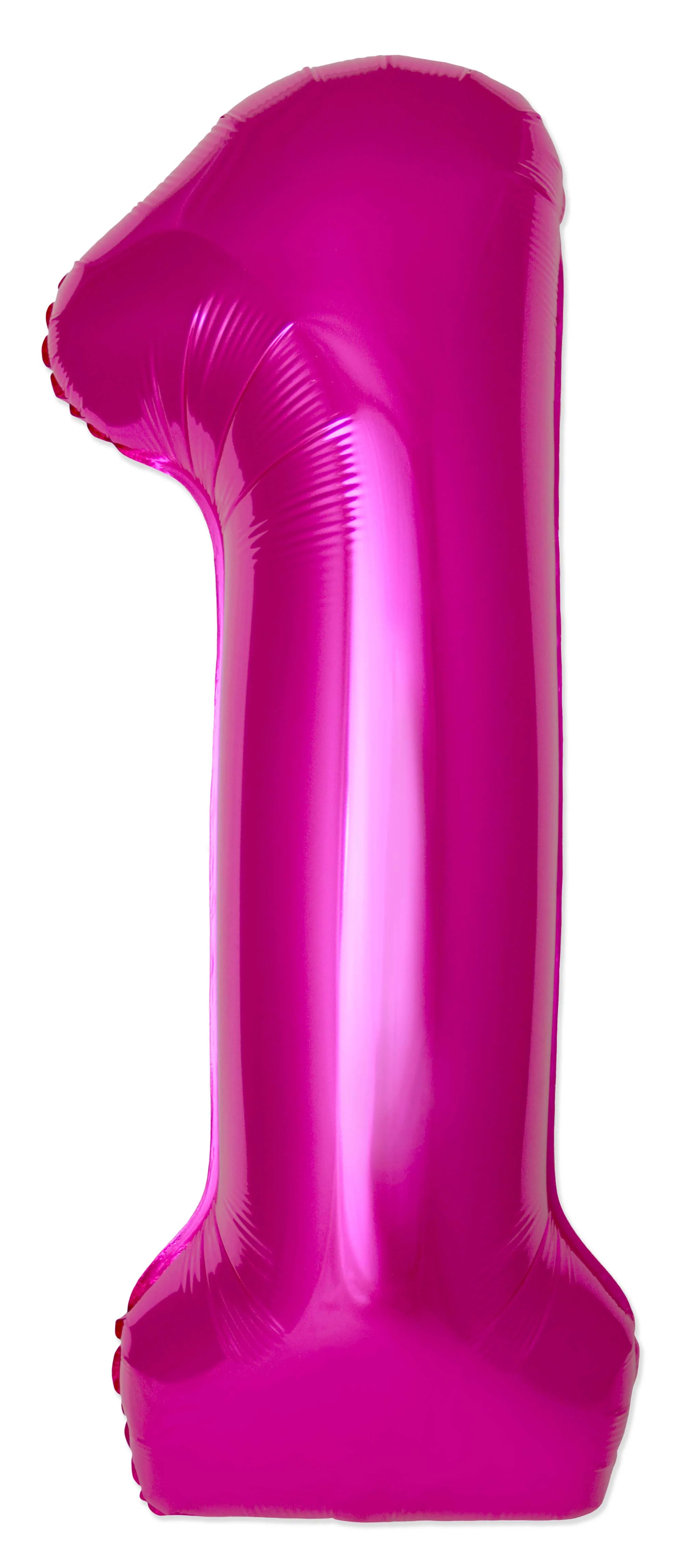 32" Inflated (40" Uninflated Approx) Number "1" Slimmer Design Fuchsia Brand Flexmetal