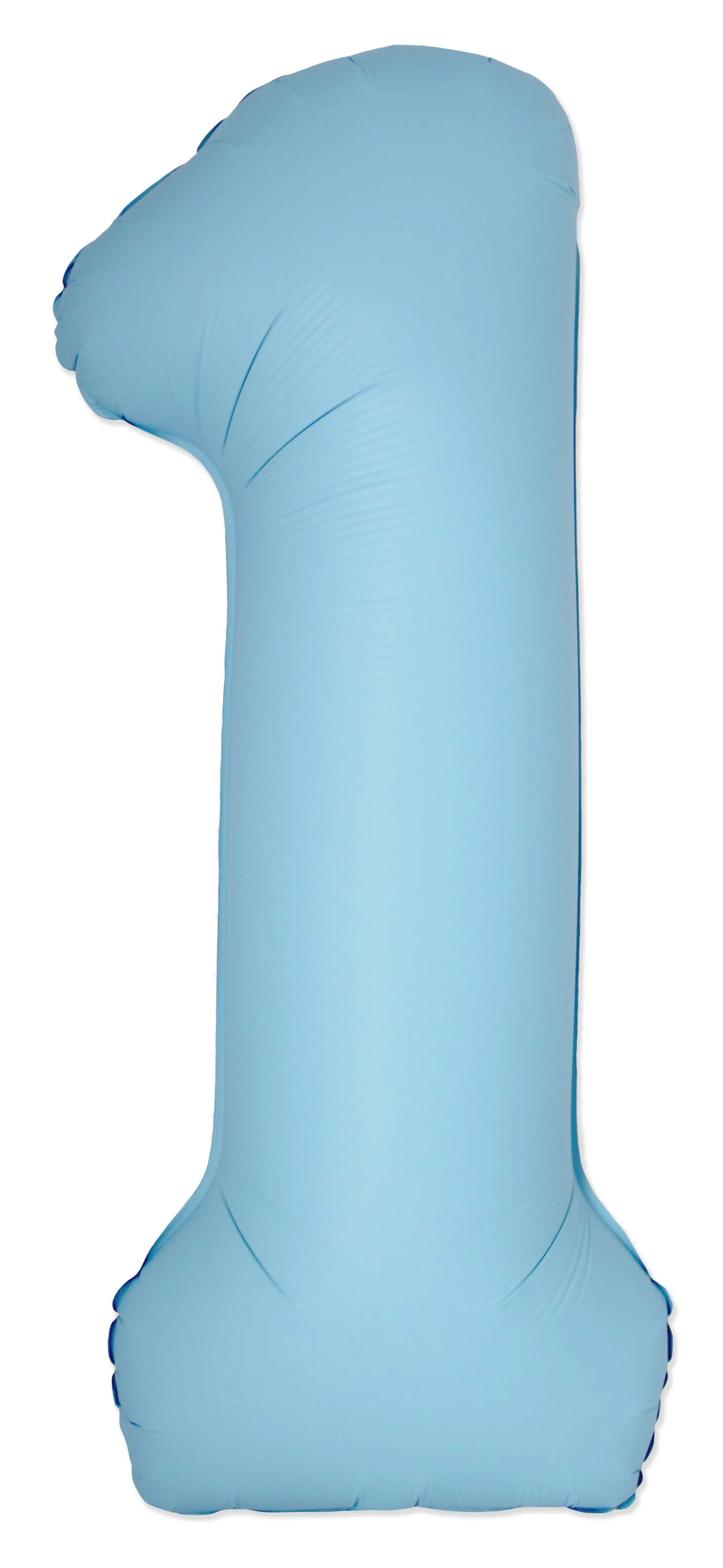 32" Inflated (40" Uninflated Approx) Number "1" Slimmer Design Matte Baby Blue Brand Flexmetal