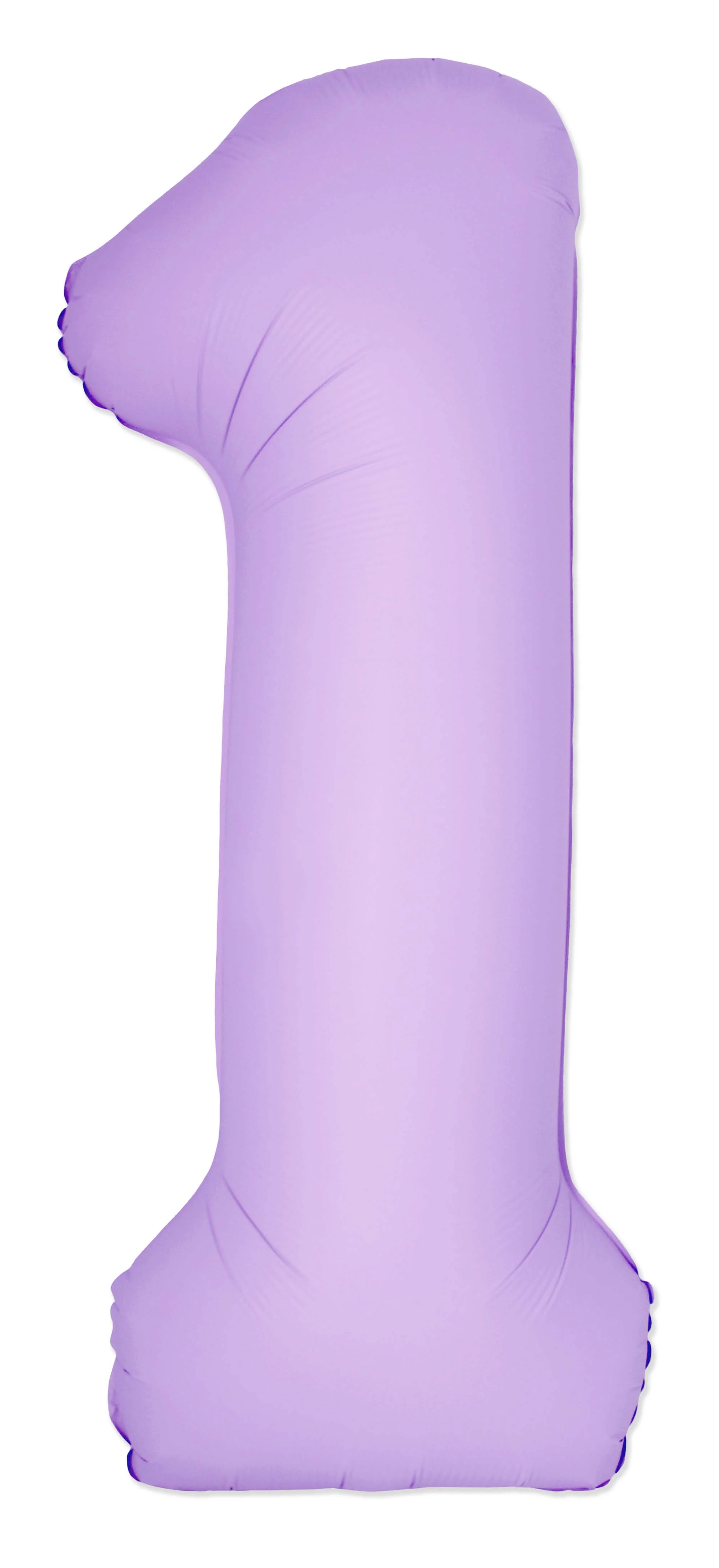 32" Inflated (40" Uninflated Approx) Number "1" Slimmer Design Matte Lavender Brand Flexmetal