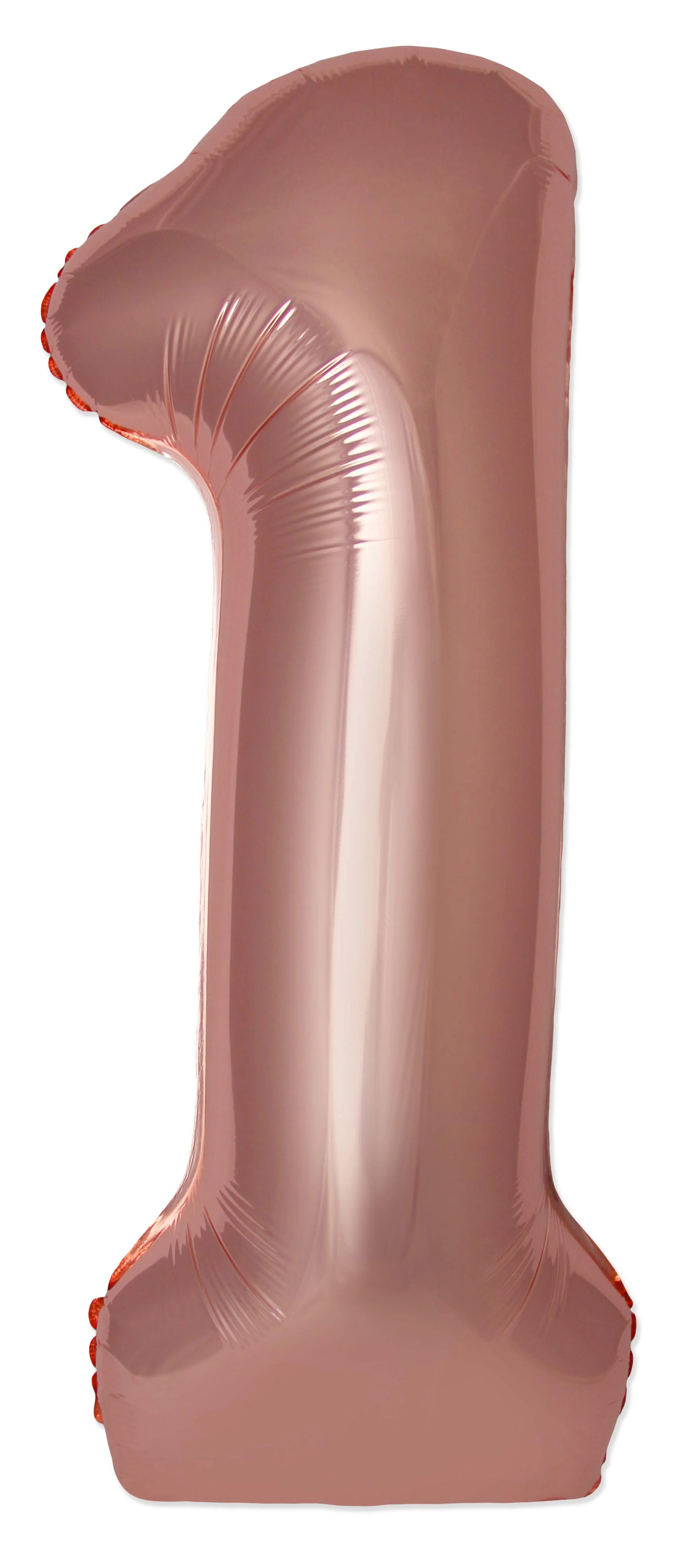 32" Inflated (40" Uninflated Approx) Number "1" Slimmer Design Rose Gold Brand Flexmetal