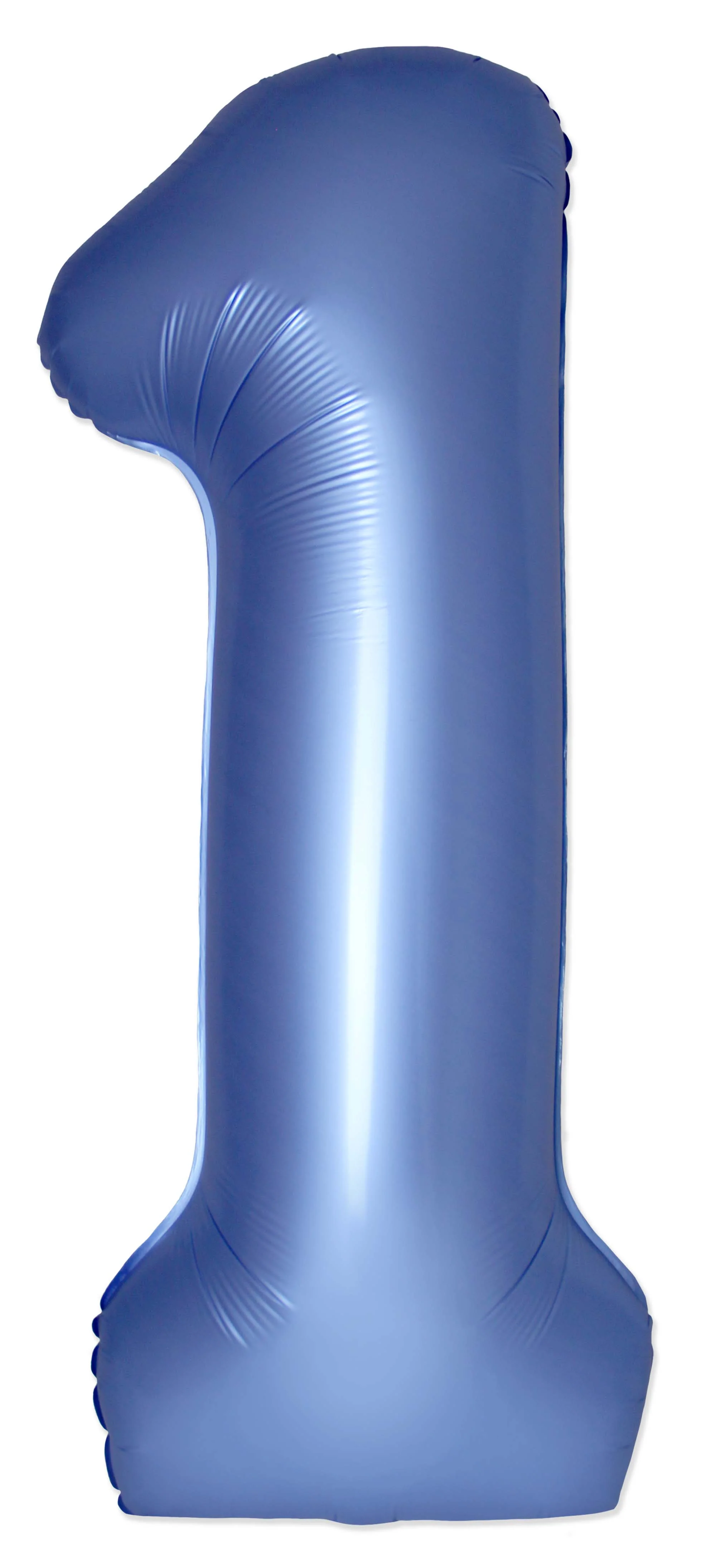 32" Inflated (40" Uninflated Approx) Number "1" Slimmer Design Satin Blue Reflex Brand Flexmetal