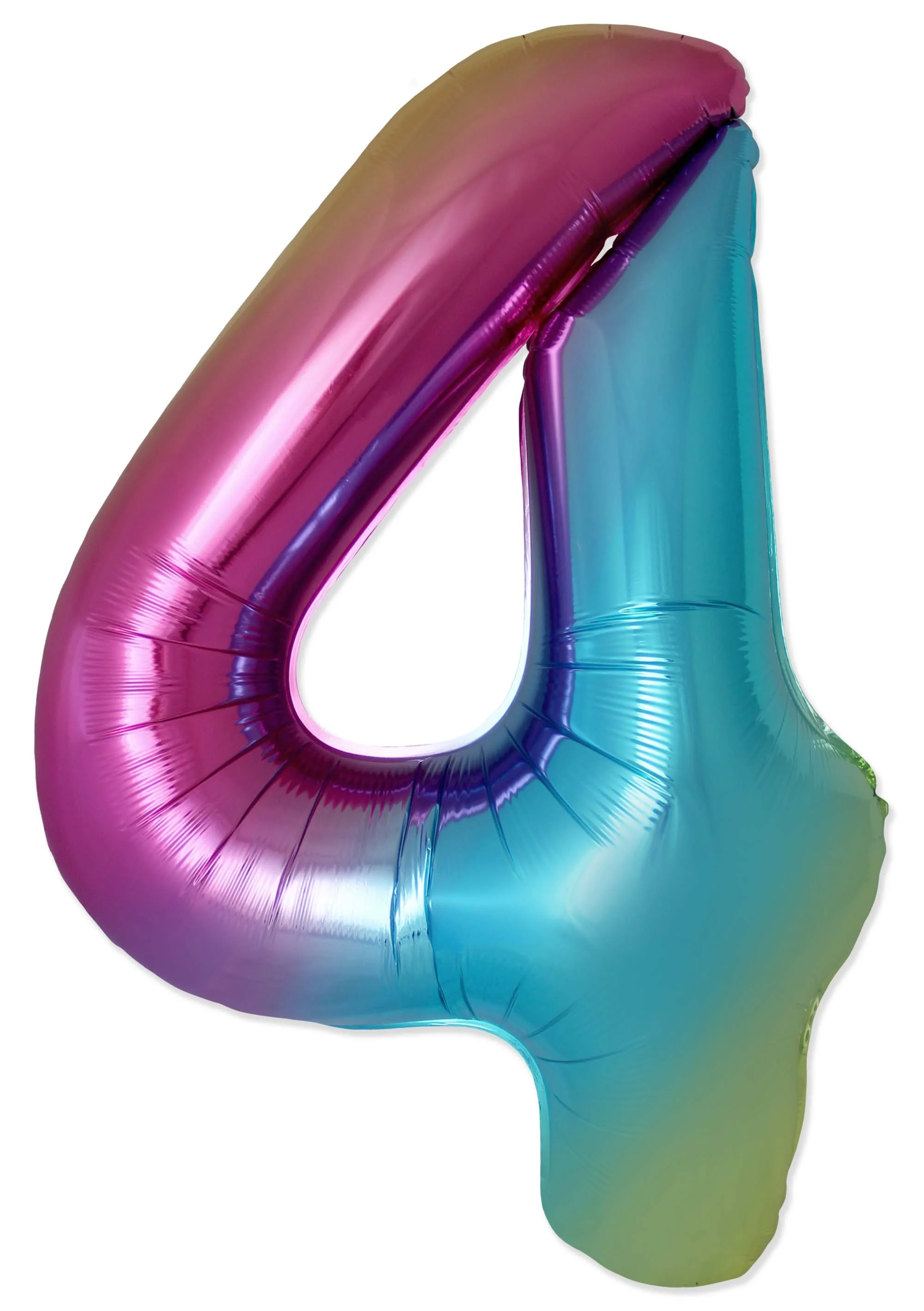 32" Inflated (40" Uninflated Approx) Number "4" Slimmer Design Gradient Brand Flexmetal