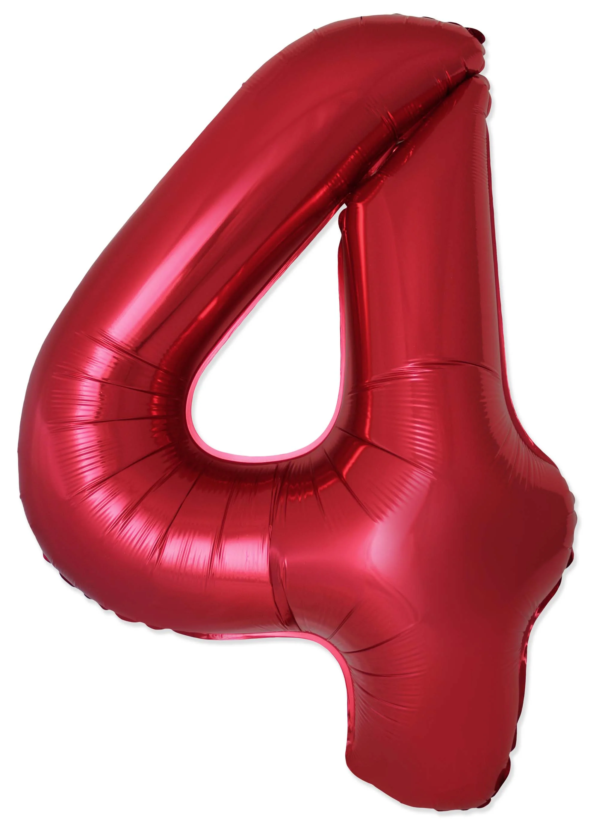 32" Inflated (40" Uninflated Approx) Number "4" Slimmer Design Red Brand Flexmetal