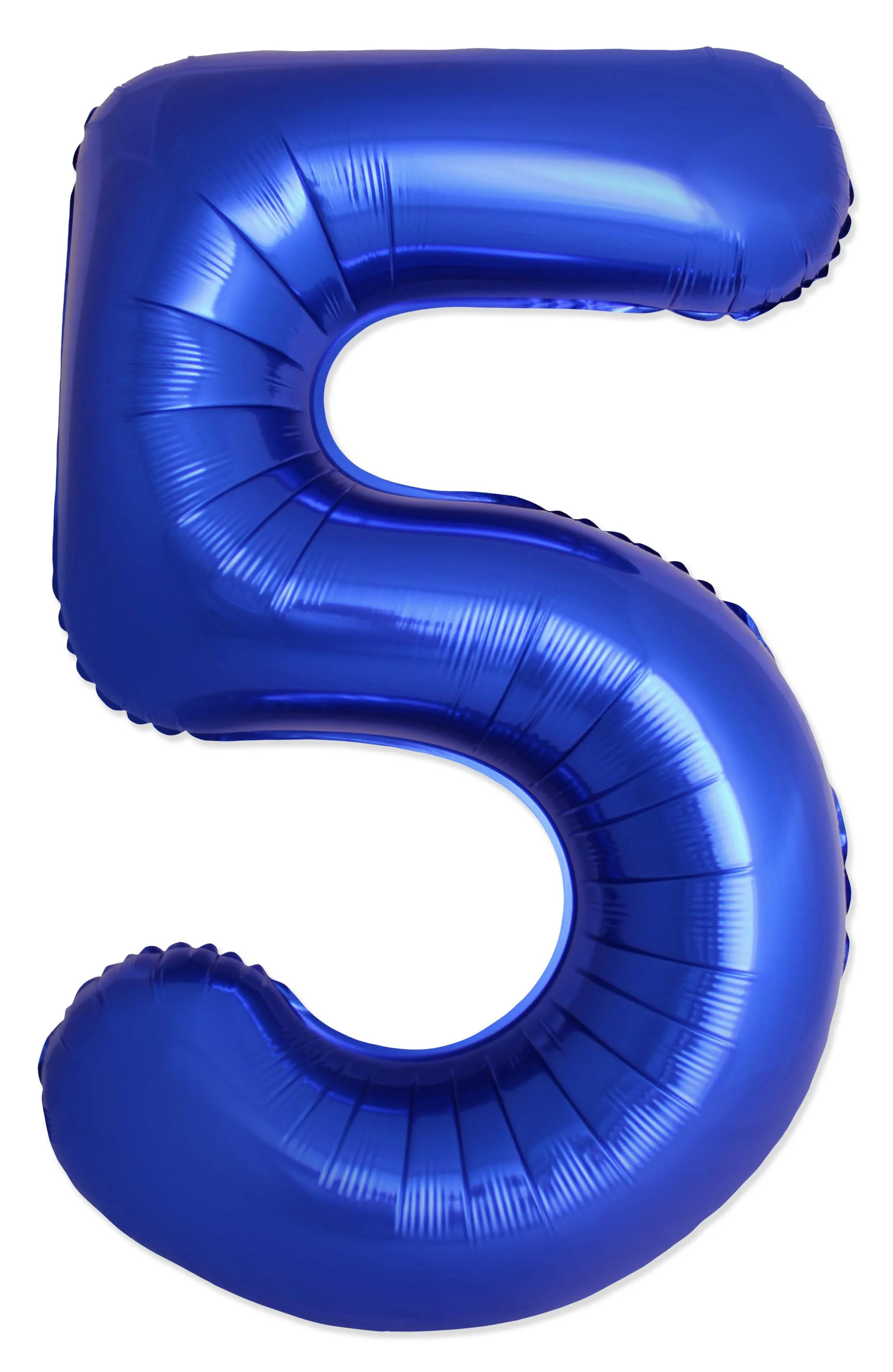 32" Inflated (40" Uninflated Approx) Number "5" Slimmer Design Blue Reflex Brand Flexmetal