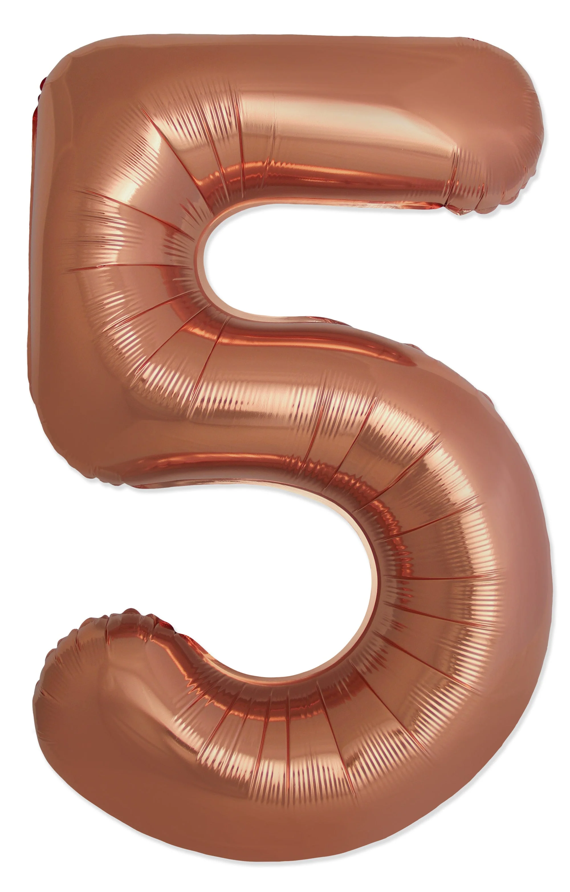 32" Inflated (40" Uninflated Approx) Number "5" Slimmer Design Bronze Brand Flexmetal