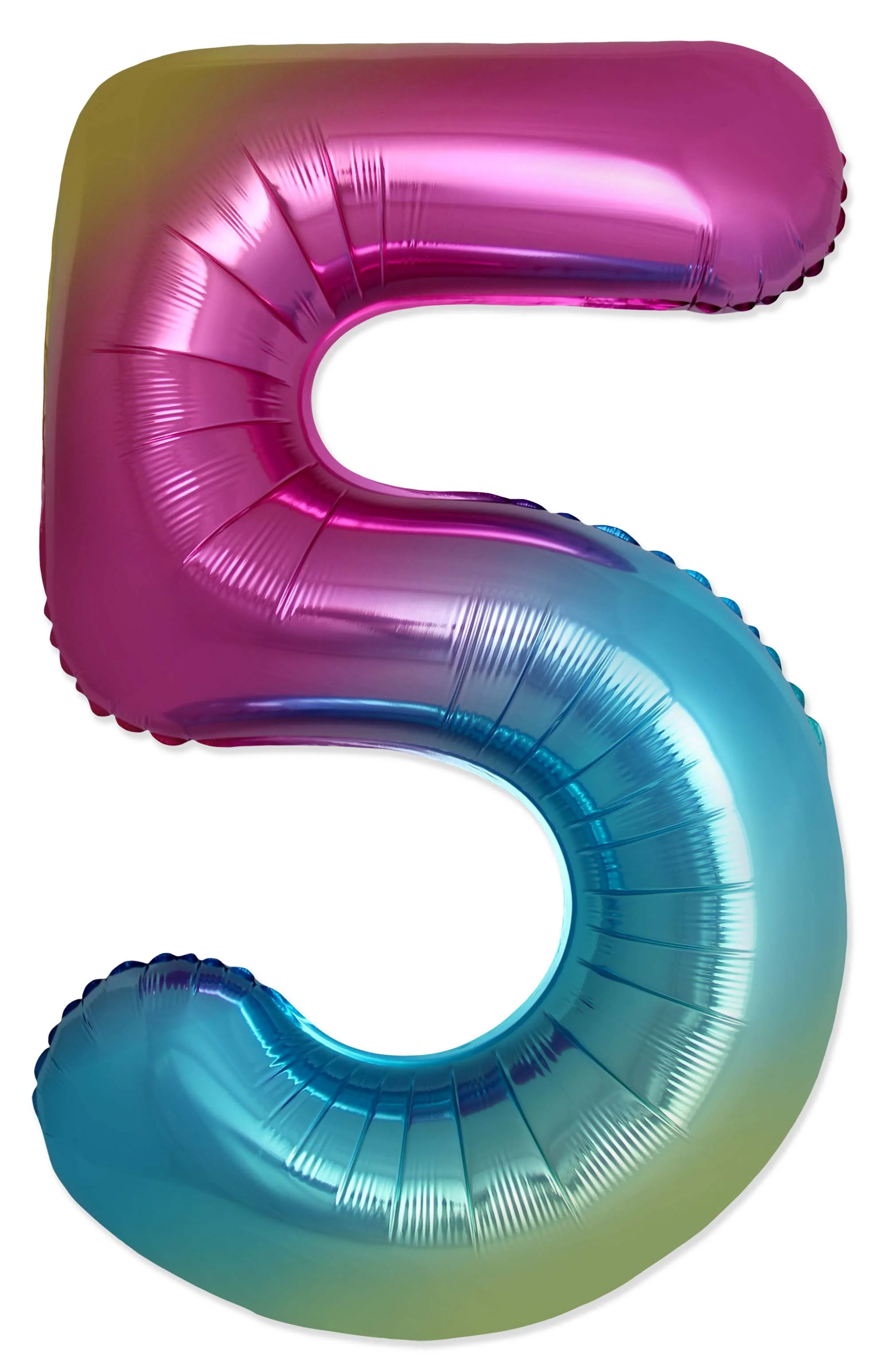 32" Inflated (40" Uninflated Approx) Number "5" Slimmer Design Gradient Brand Flexmetal