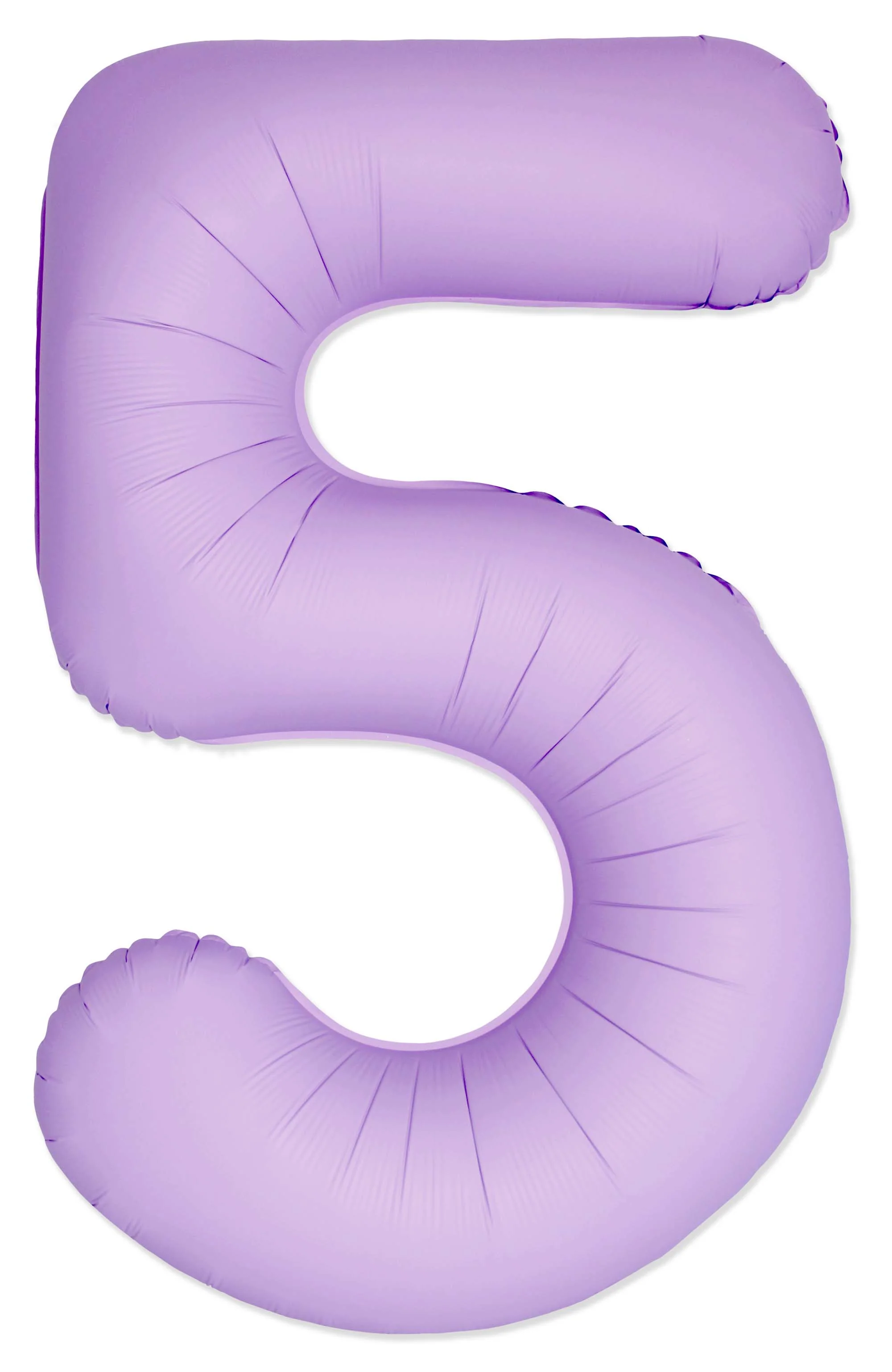 32" Inflated (40" Uninflated Approx) Number "5" Slimmer Design Matte Lavender Brand Flexmetal