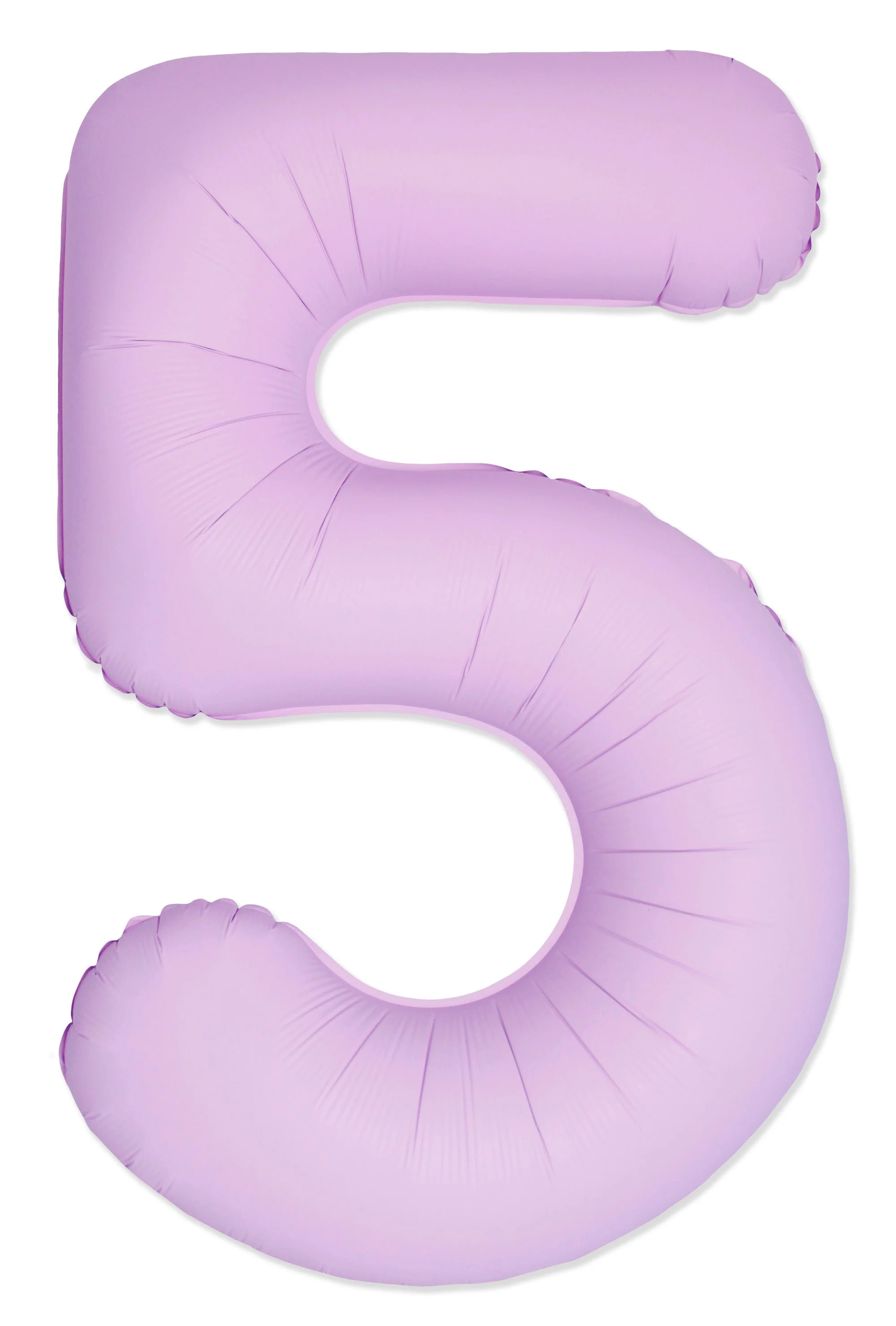32" Inflated (40" Uninflated Approx) Number "5" Slimmer Design Matte Pink Brand Flexmetal
