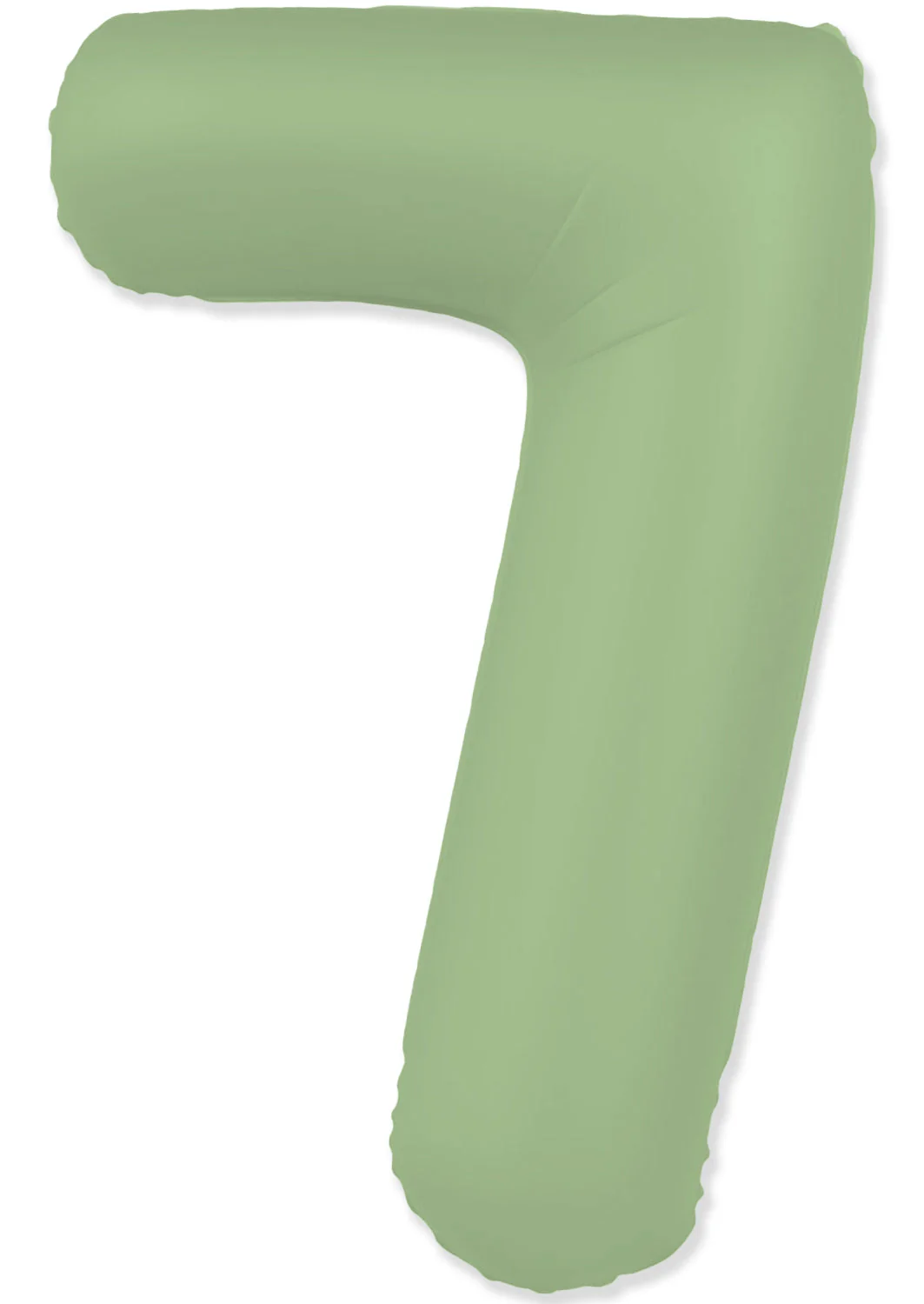 32" Inflated (40" Uninflated Approx) Number "7" Slimmer Design Matte Mint Brand Flexmetal