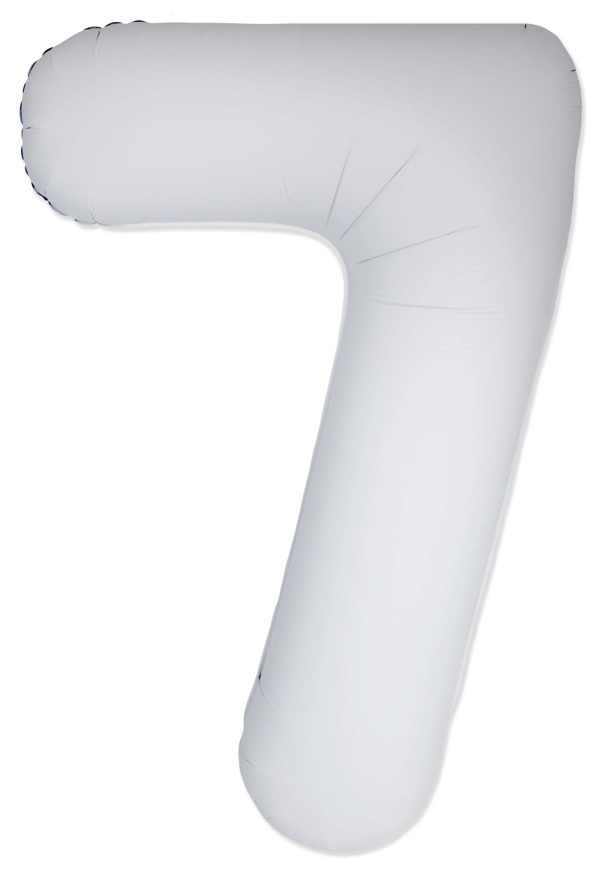 32" Inflated (40" Uninflated Approx) Number "7" Slimmer Design Matte White Brand Flexmetal