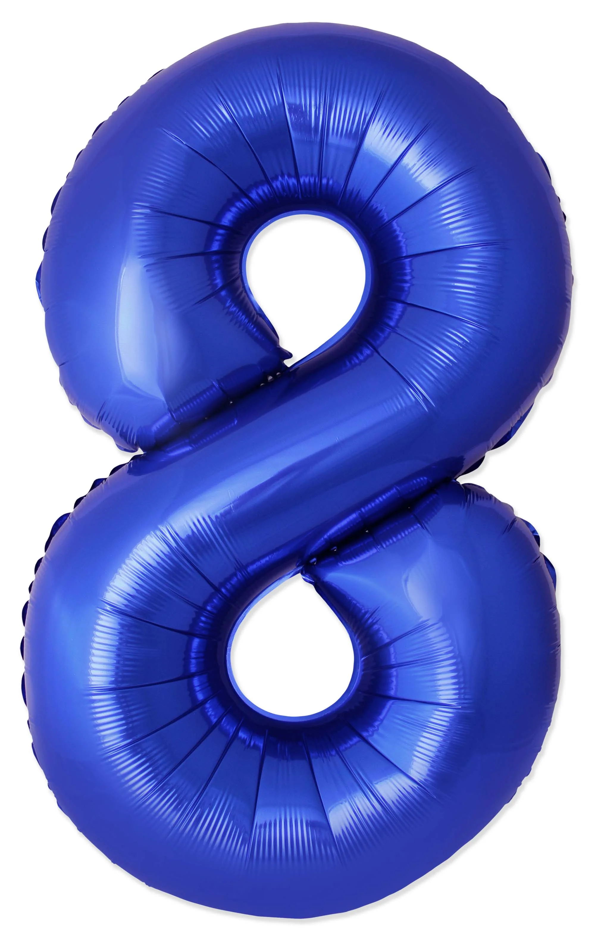 32" Inflated (40" Uninflated Approx) Number "8" Slimmer Design Blue Reflex Brand Flexmetal