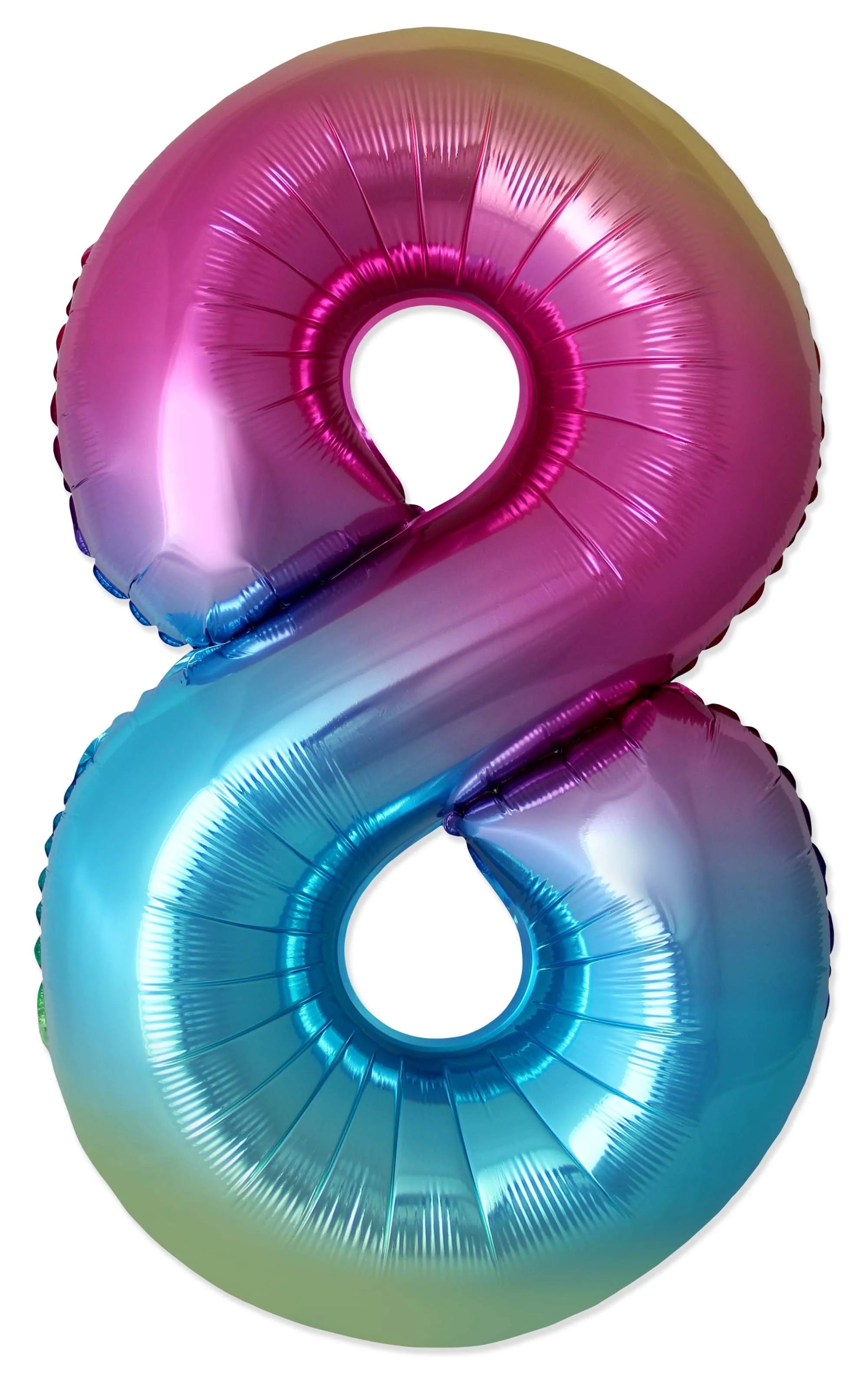 32" Inflated (40" Uninflated Approx) Number "8" Slimmer Design Gradient Brand Flexmetal