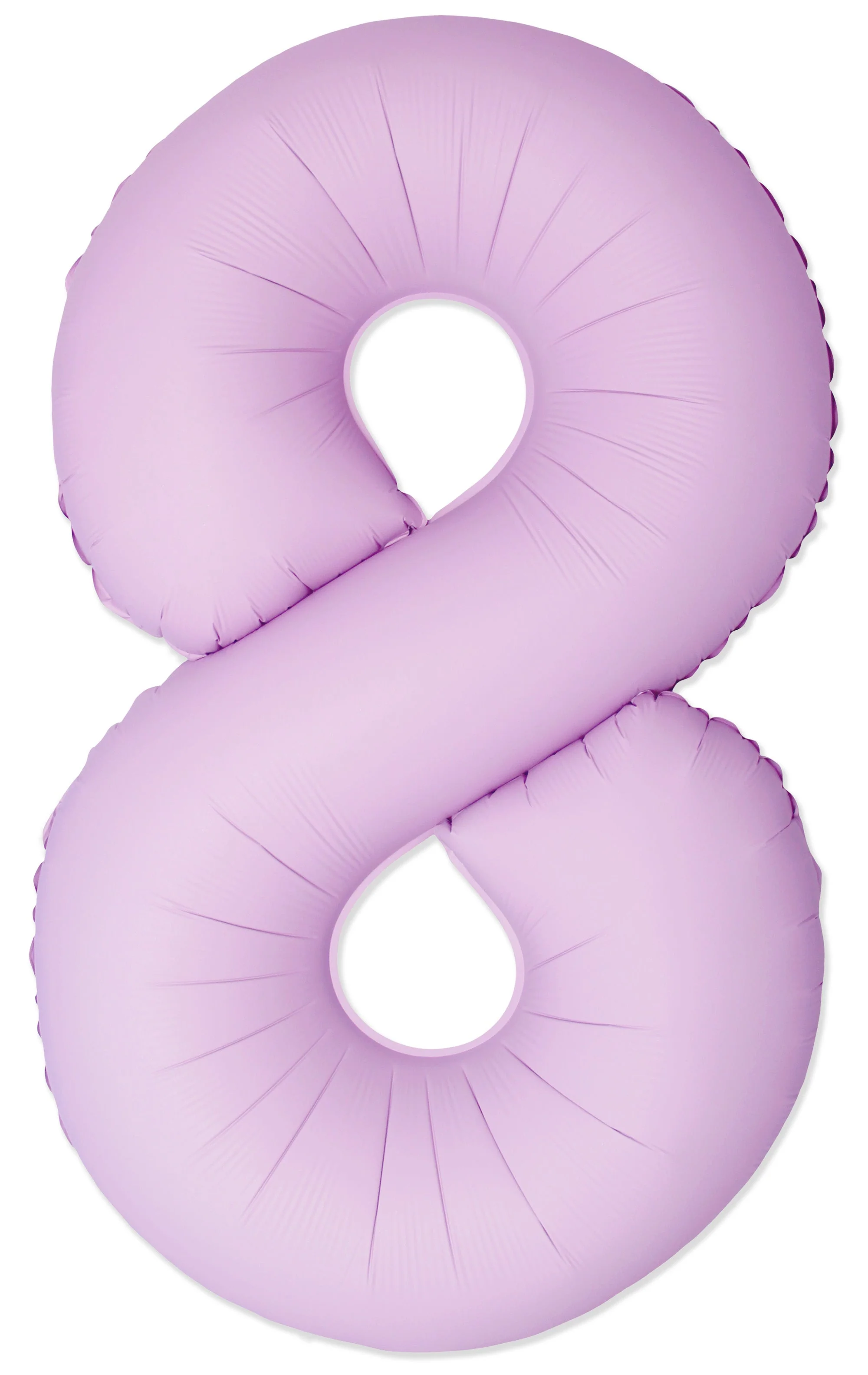 32" Inflated (40" Uninflated Approx) Number "8" Slimmer Design Matte Pink Brand Flexmetal