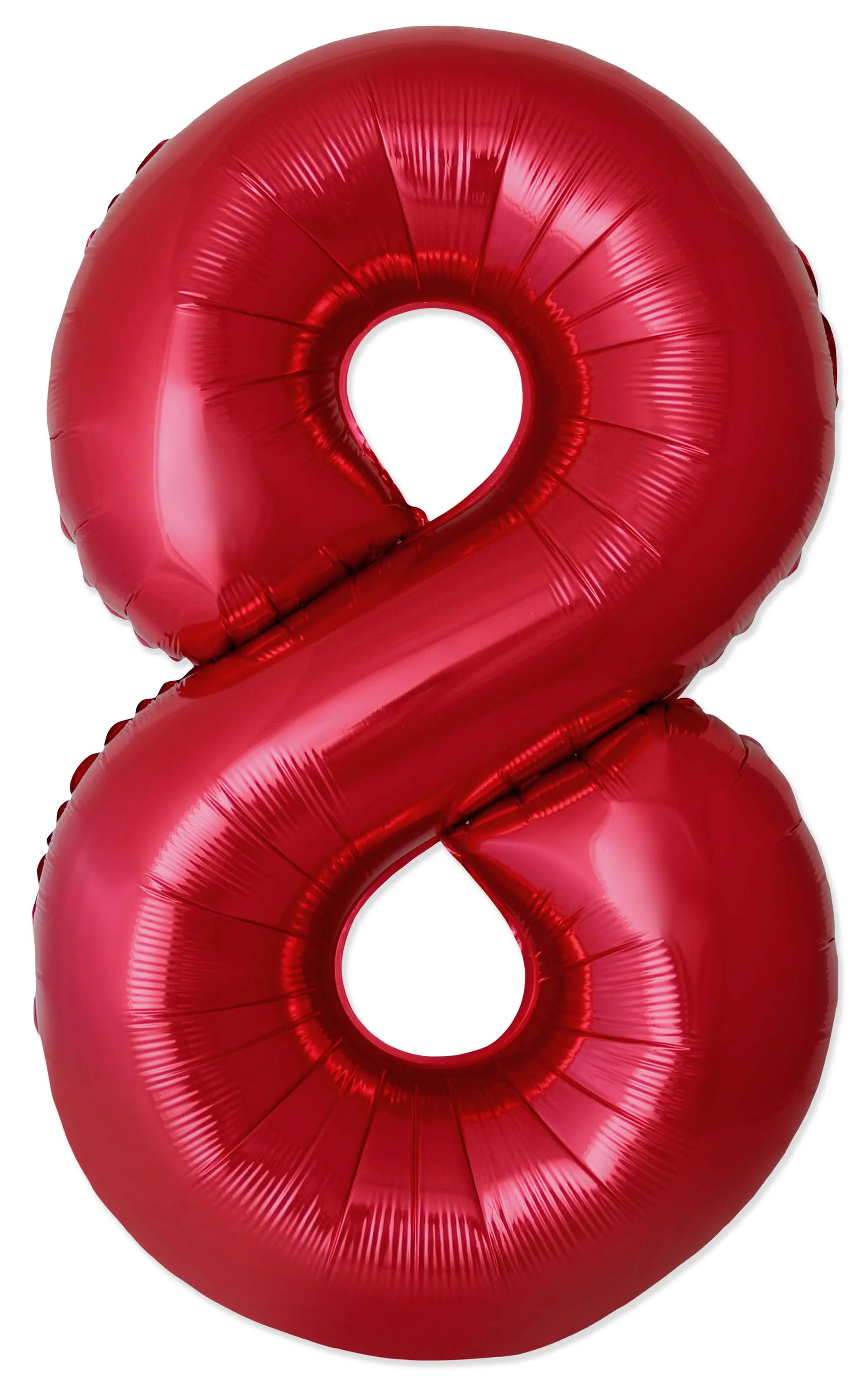 32" Inflated (40" Uninflated Approx) Number "8" Slimmer Design Red Brand Flexmetal