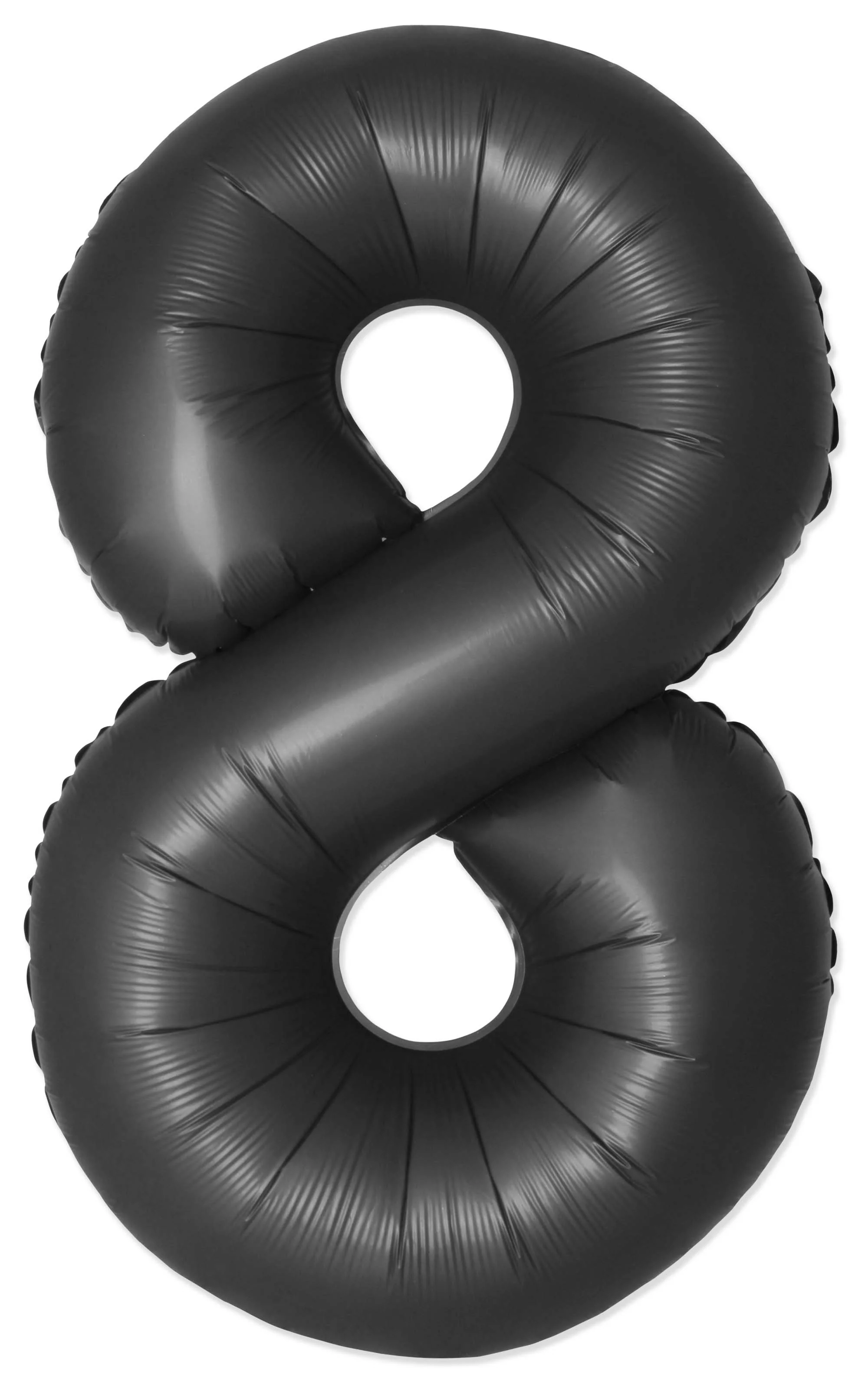32" Inflated (40" Uninflated Approx) Number "8" Slimmer Design Satin Black Brand Flexmetal