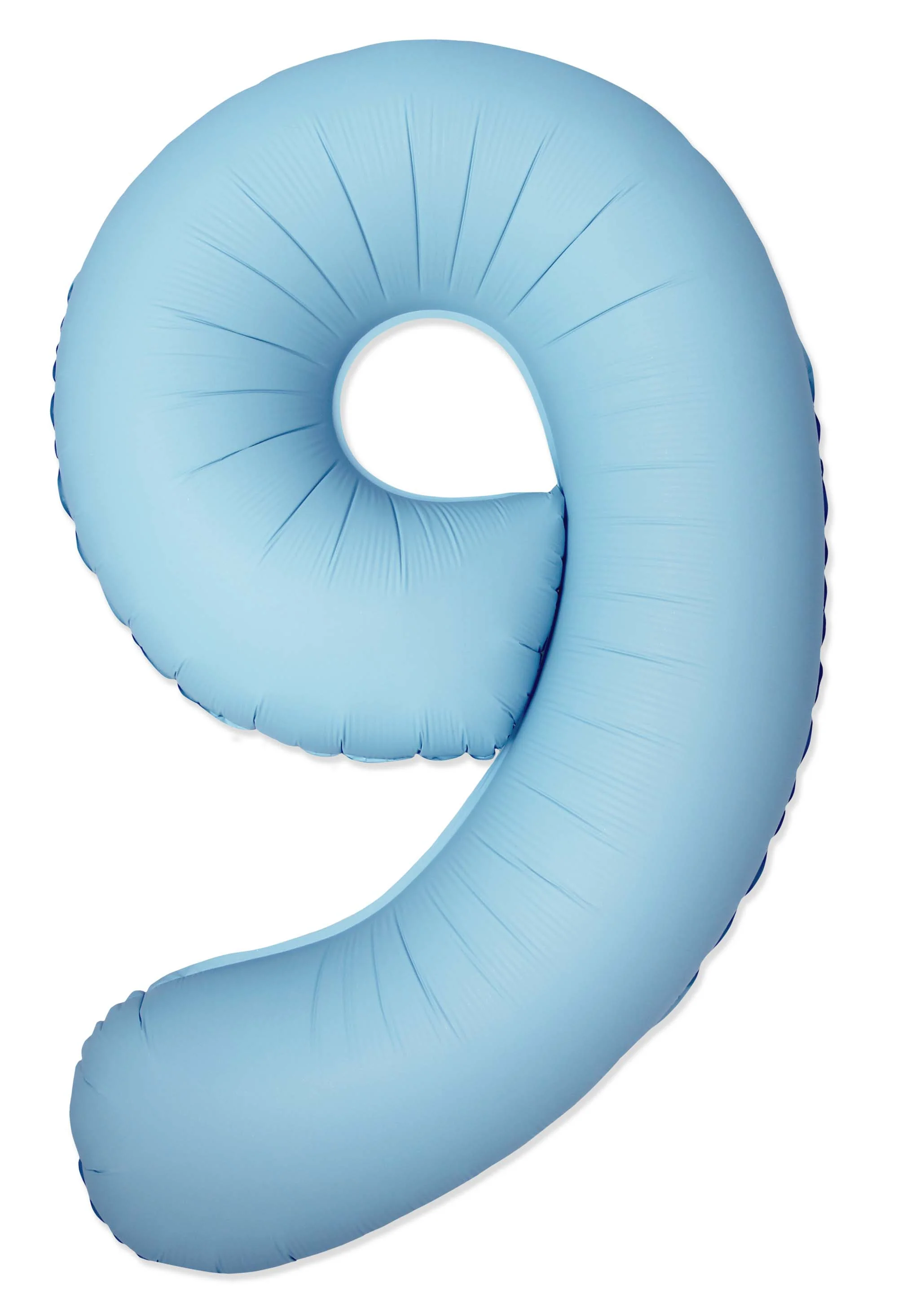 32" Inflated (40" Uninflated Approx) Number "9" Slimmer Design Matte Baby Blue Brand Flexmetal