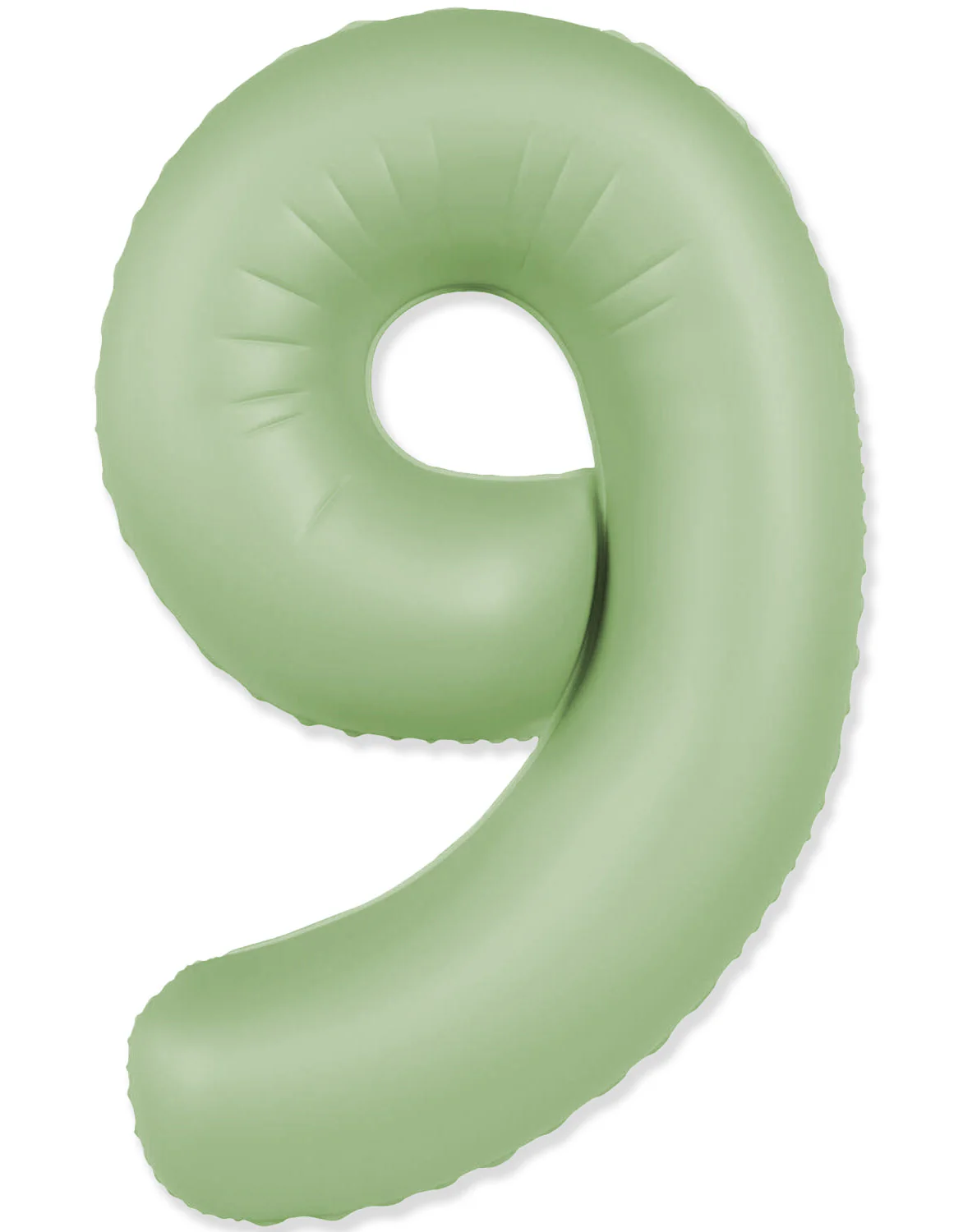 32" Inflated (40" Uninflated Approx) Number "9" Slimmer Design Matte Mint Brand Flexmetal