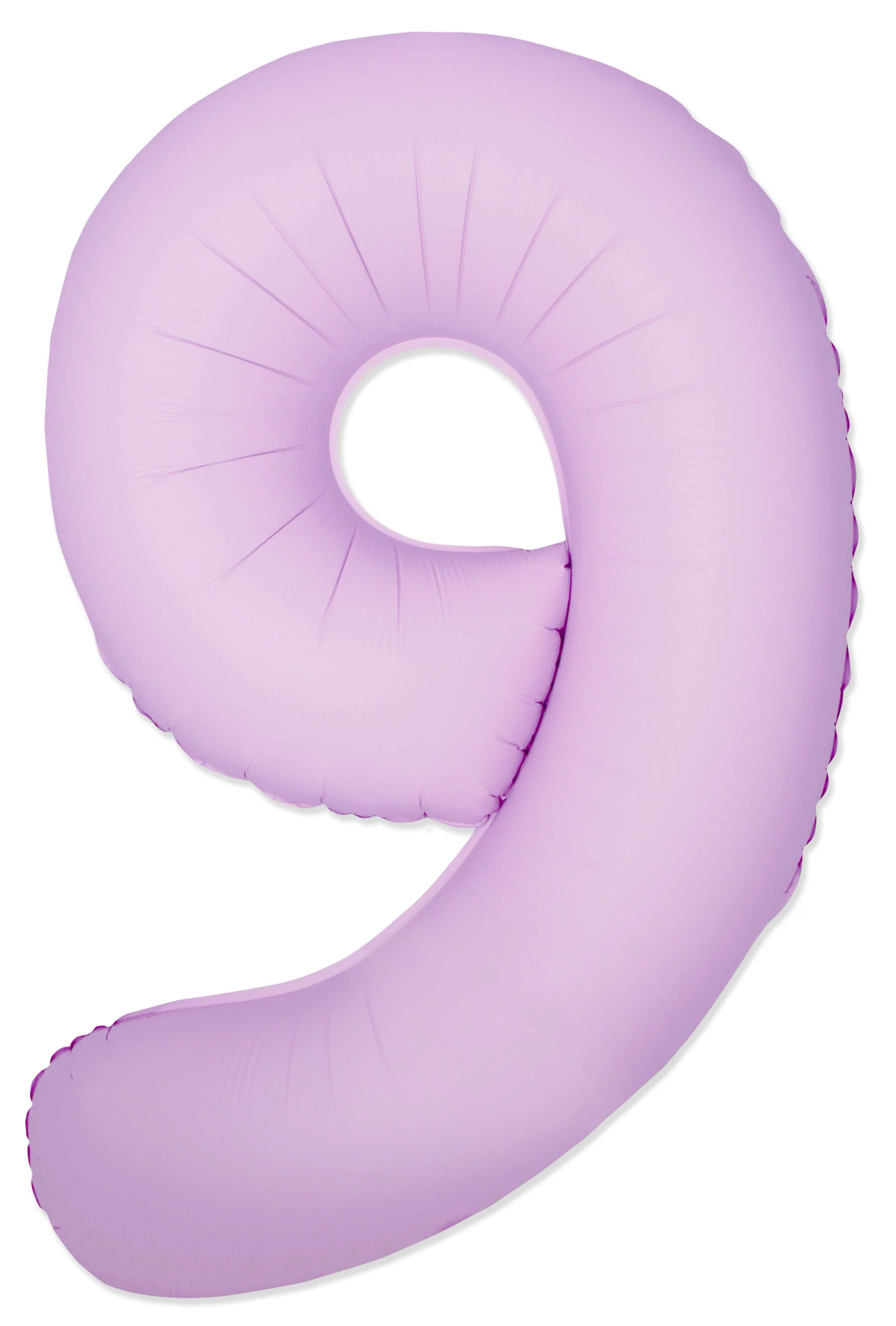 32" Inflated (40" Uninflated Approx) Number "9" Slimmer Design Matte Pink Brand Flexmetal