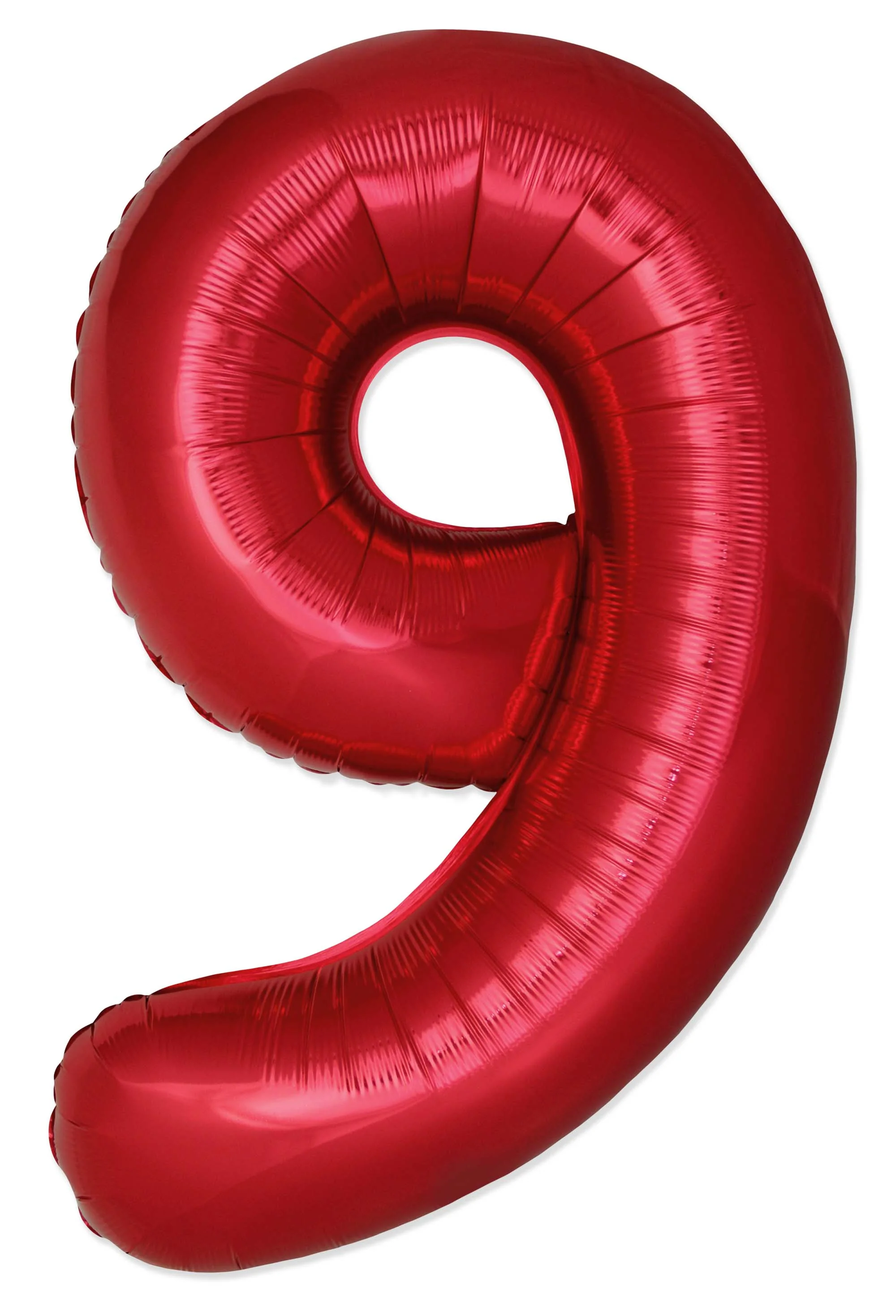 32" Inflated (40" Uninflated Approx) Number "9" Slimmer Design Red Brand Flexmetal
