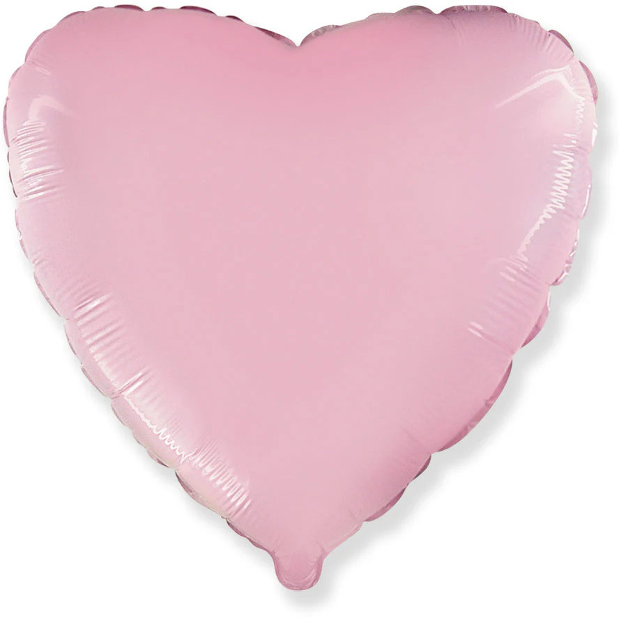 32" Ultra Pastel Pink Heart Solid Color Foil Balloons Brand Flexmetal