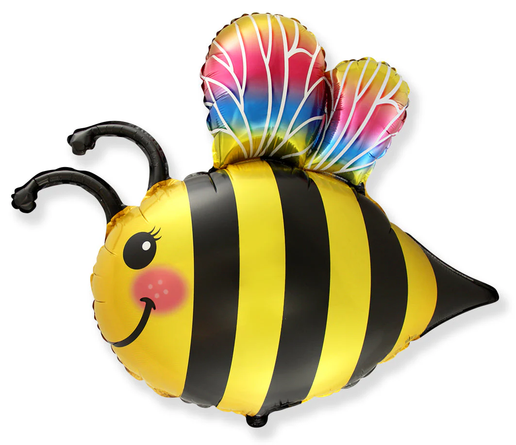 33" Happy Bee Foil Balloon